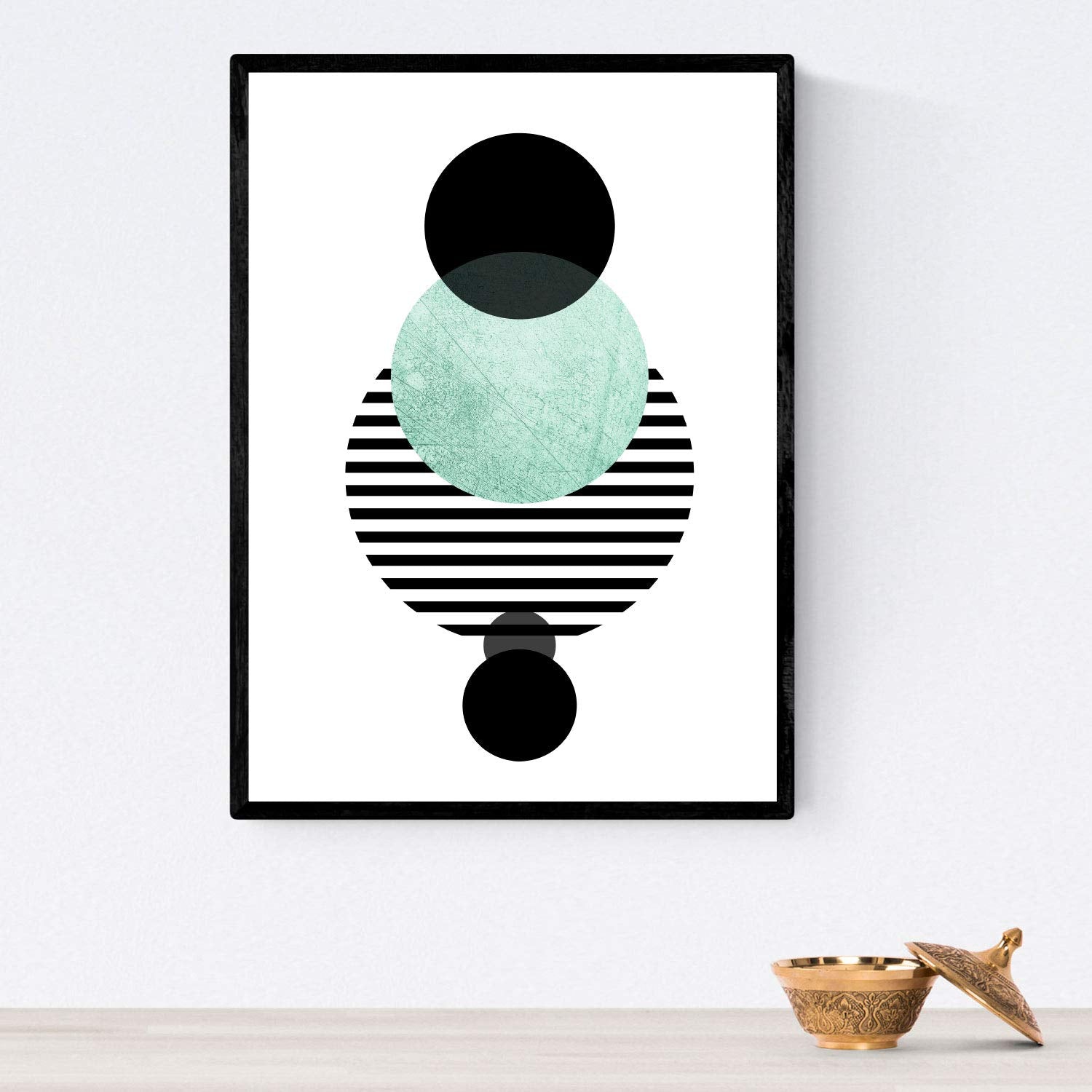 Set de 2 láminas para enmarcar ECLIPSE LUNAR . Posters estilo nórdico para la . Láminas con imágenes geométricas en estilo escandinavo-Artwork-Nacnic-Nacnic Estudio SL