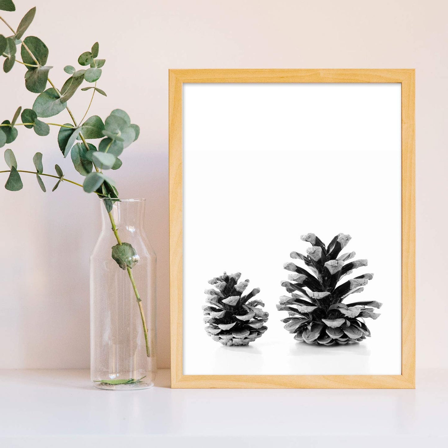 Set de 3 láminas de piñas de arbol pino en , en blanco y negro .-Artwork-Nacnic-Nacnic Estudio SL