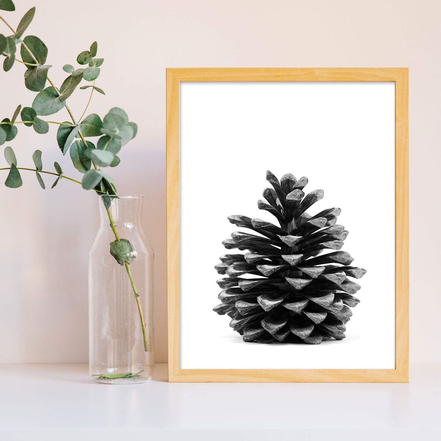 Set de 3 láminas de piñas de arbol pino en , en blanco y negro .-Artwork-Nacnic-Nacnic Estudio SL