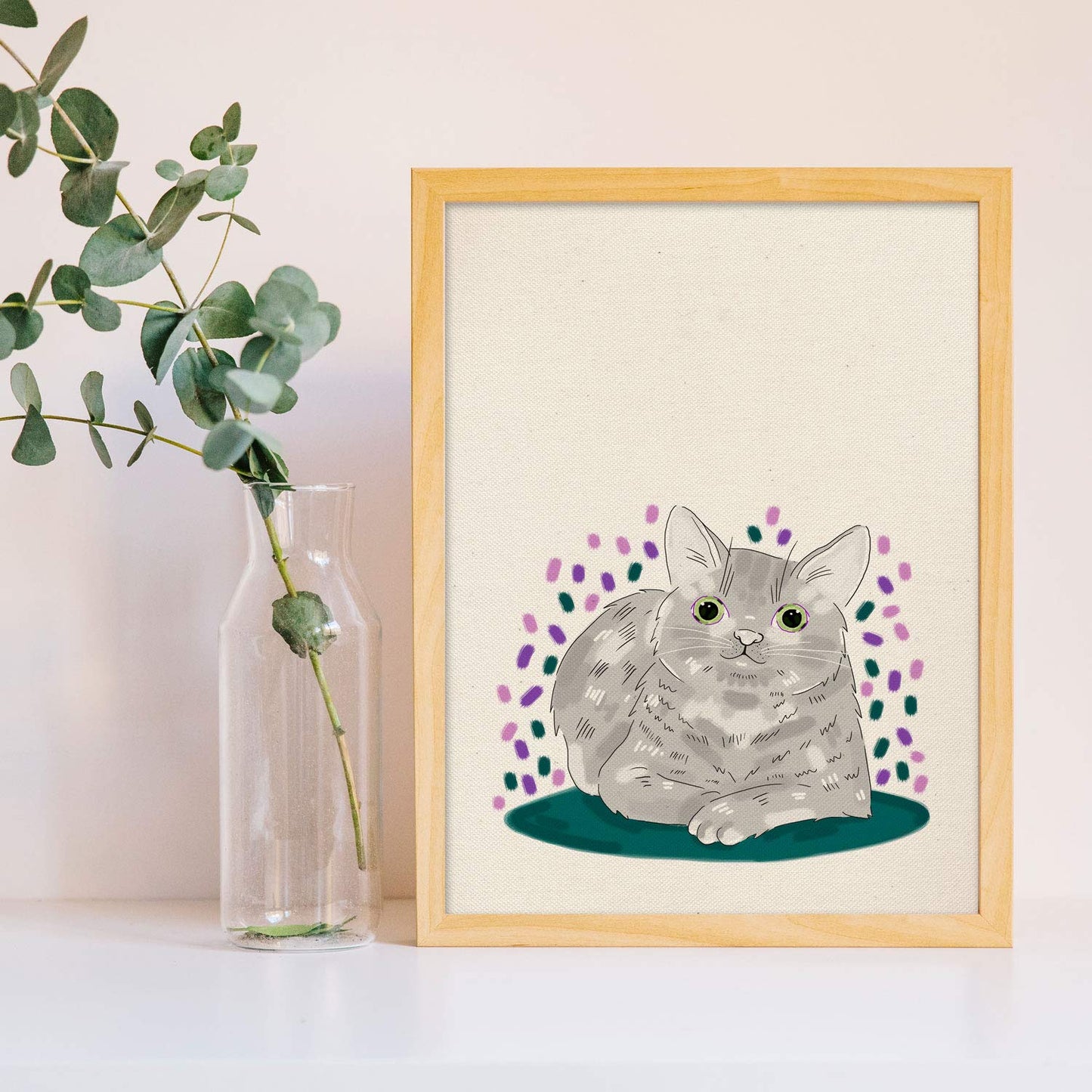 Set de 3 láminas gatos grises y blancos en , colorido divertido Poster papel 250 gr alta calidad.-Artwork-Nacnic-Nacnic Estudio SL