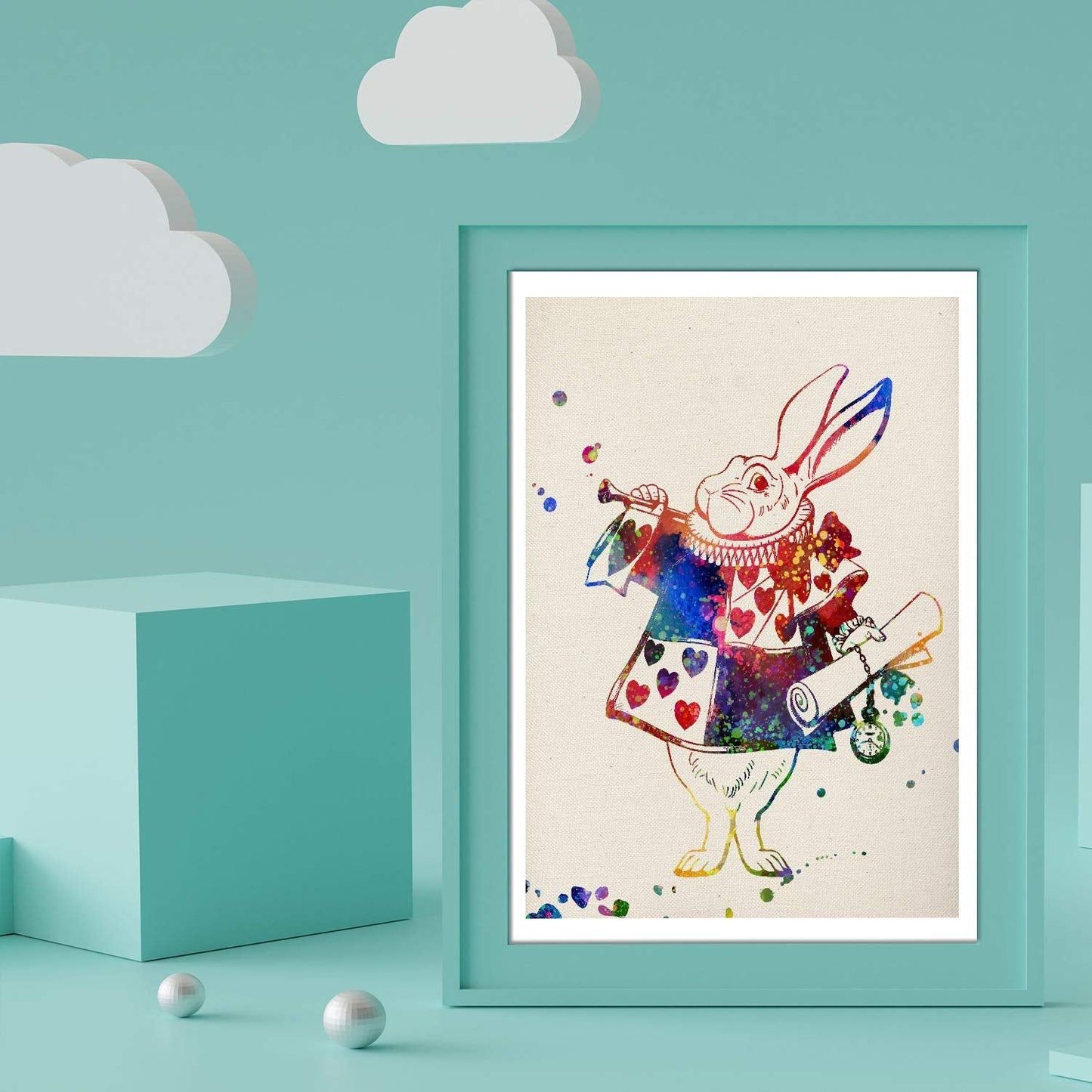 Set de 3 posters para niños y habitacion infantil estilo infantil . Alicia en el país de las maravillas-Artwork-Nacnic-Nacnic Estudio SL