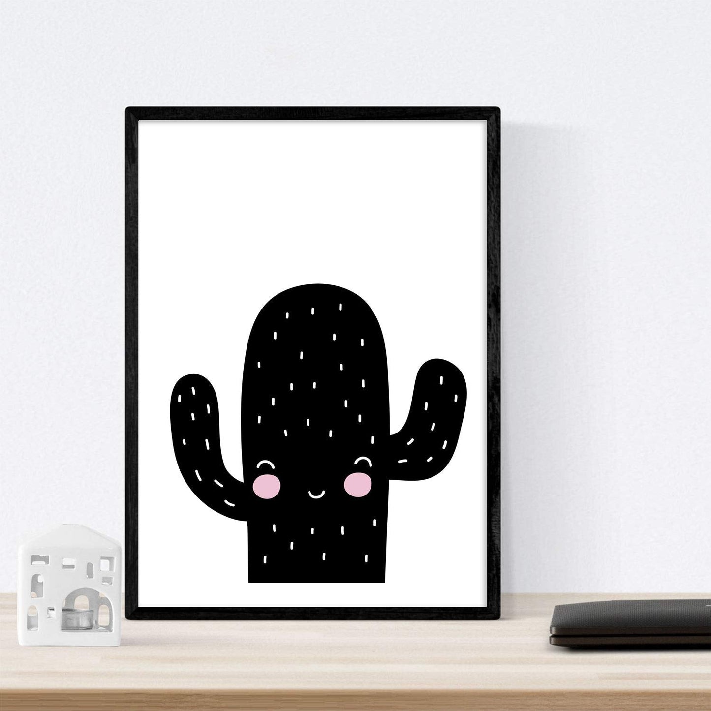 Set de 4 láminas "Ciudad,pueblo, desierto cactus y nube corazones". Posters de animales.-Artwork-Nacnic-Nacnic Estudio SL