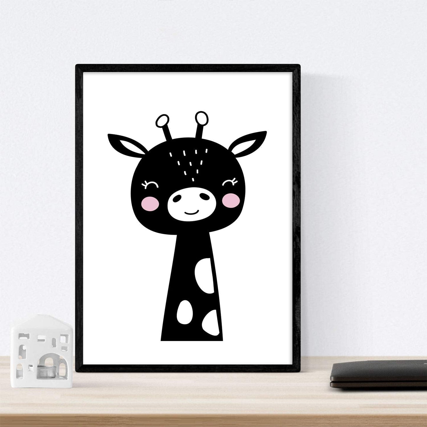 Set de 4 láminas "Conejo, girafa, leon y raton". Posters de animales.-Artwork-Nacnic-Nacnic Estudio SL