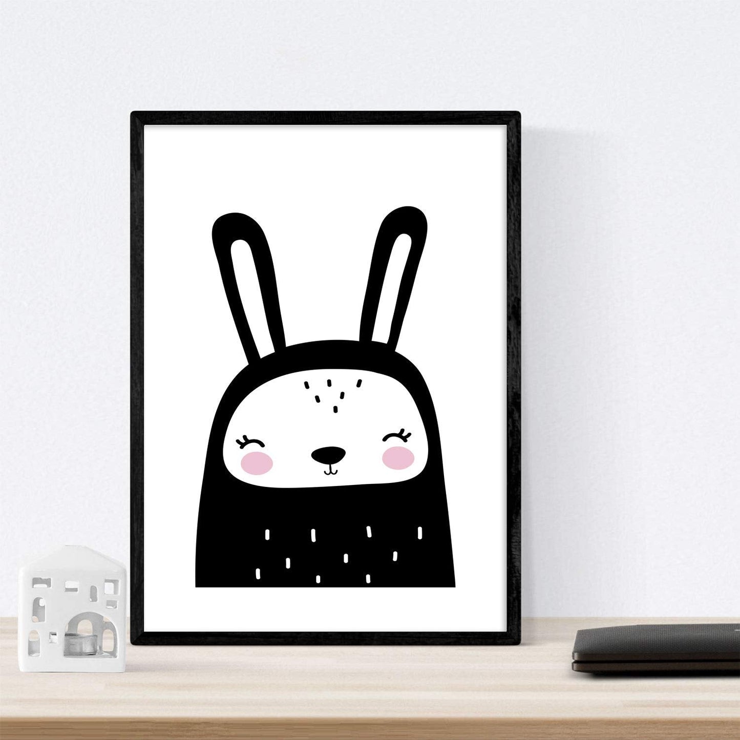 Set de 4 láminas "Conejo y pingüino". Posters de animales.-Artwork-Nacnic-Nacnic Estudio SL