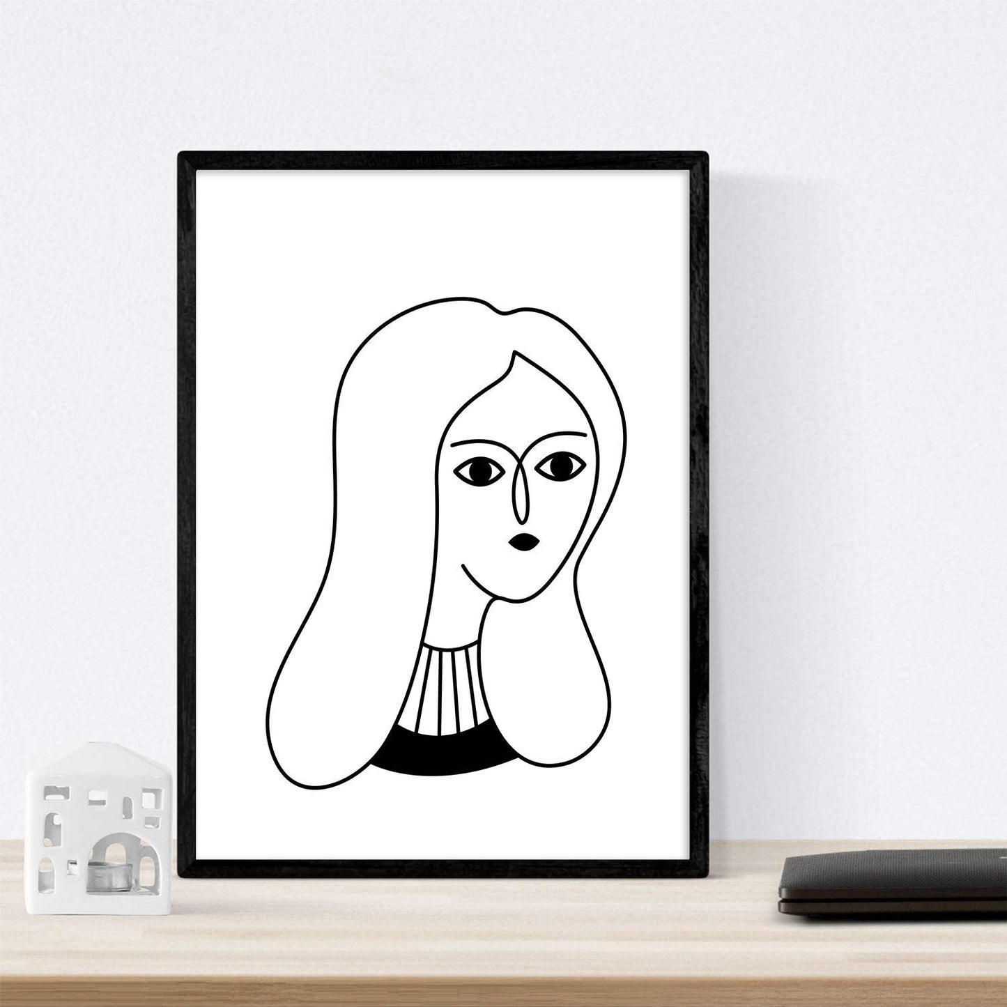 Set de 4 láminas Cuatro Mujeres de Blanco. Posters con Dibujos de Mujeres.-Artwork-Nacnic-Nacnic Estudio SL
