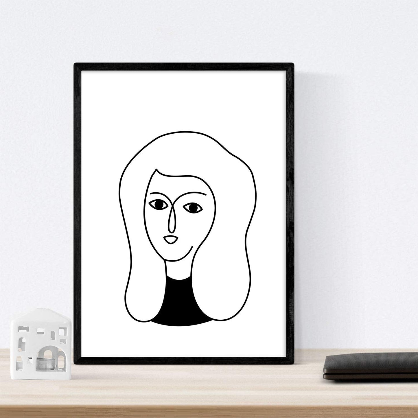 Set de 4 láminas Cuatro Mujeres de Blanco. Posters con Dibujos de Mujeres.-Artwork-Nacnic-Nacnic Estudio SL