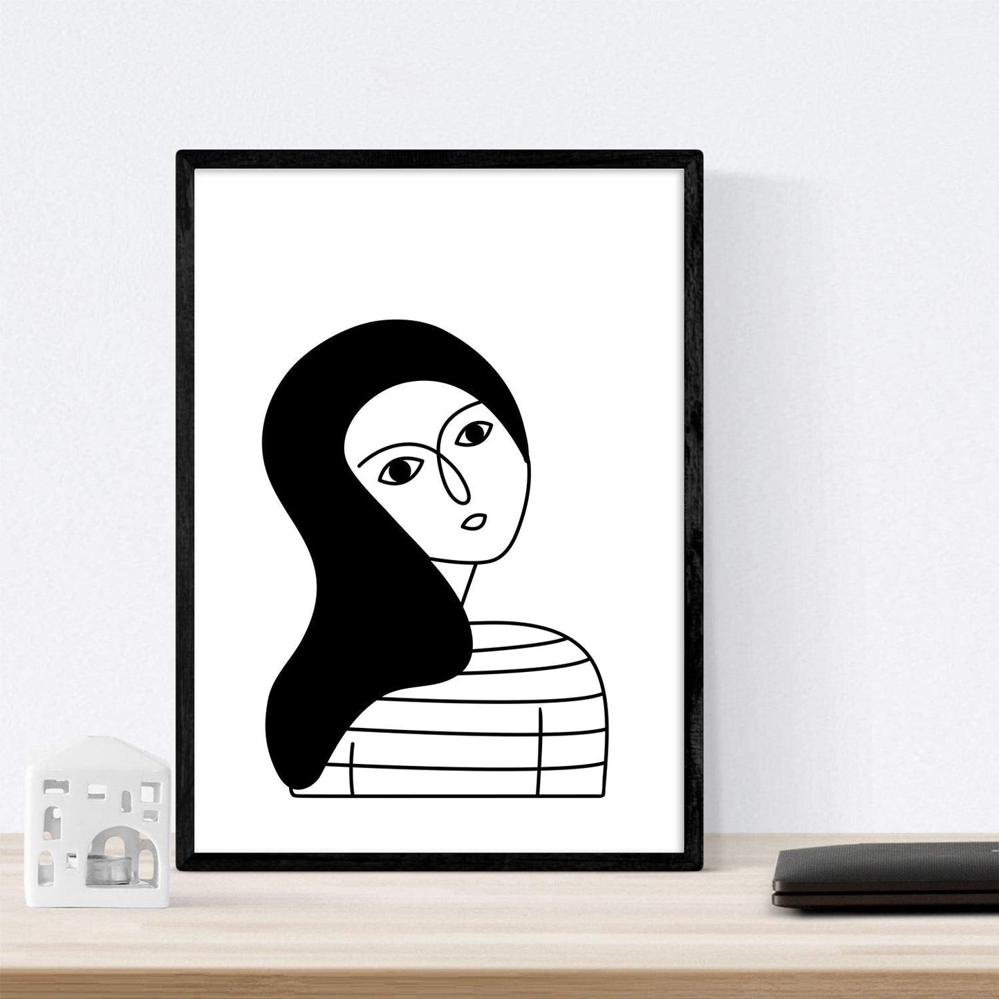 Set de 4 láminas Cuatro Mujeres morenas. Posters con Dibujos de Mujeres.-Artwork-Nacnic-Nacnic Estudio SL