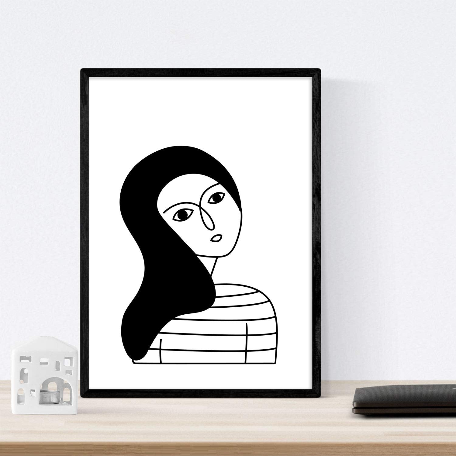 Set de 4 láminas Cuatro Mujeres morenas. Posters con Dibujos de Mujeres.-Artwork-Nacnic-Nacnic Estudio SL