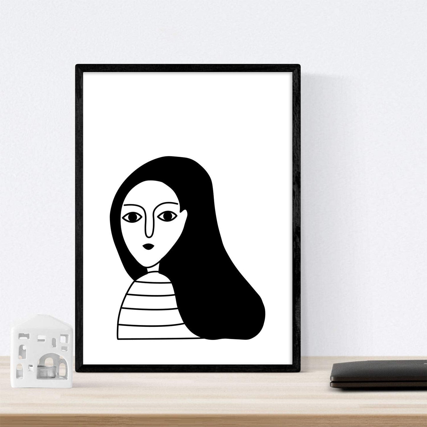 Set de 4 láminas Cuatro Mujeres morenas. Posters con Dibujos de Mujeres.-Artwork-Nacnic-Nacnic Estudio SL