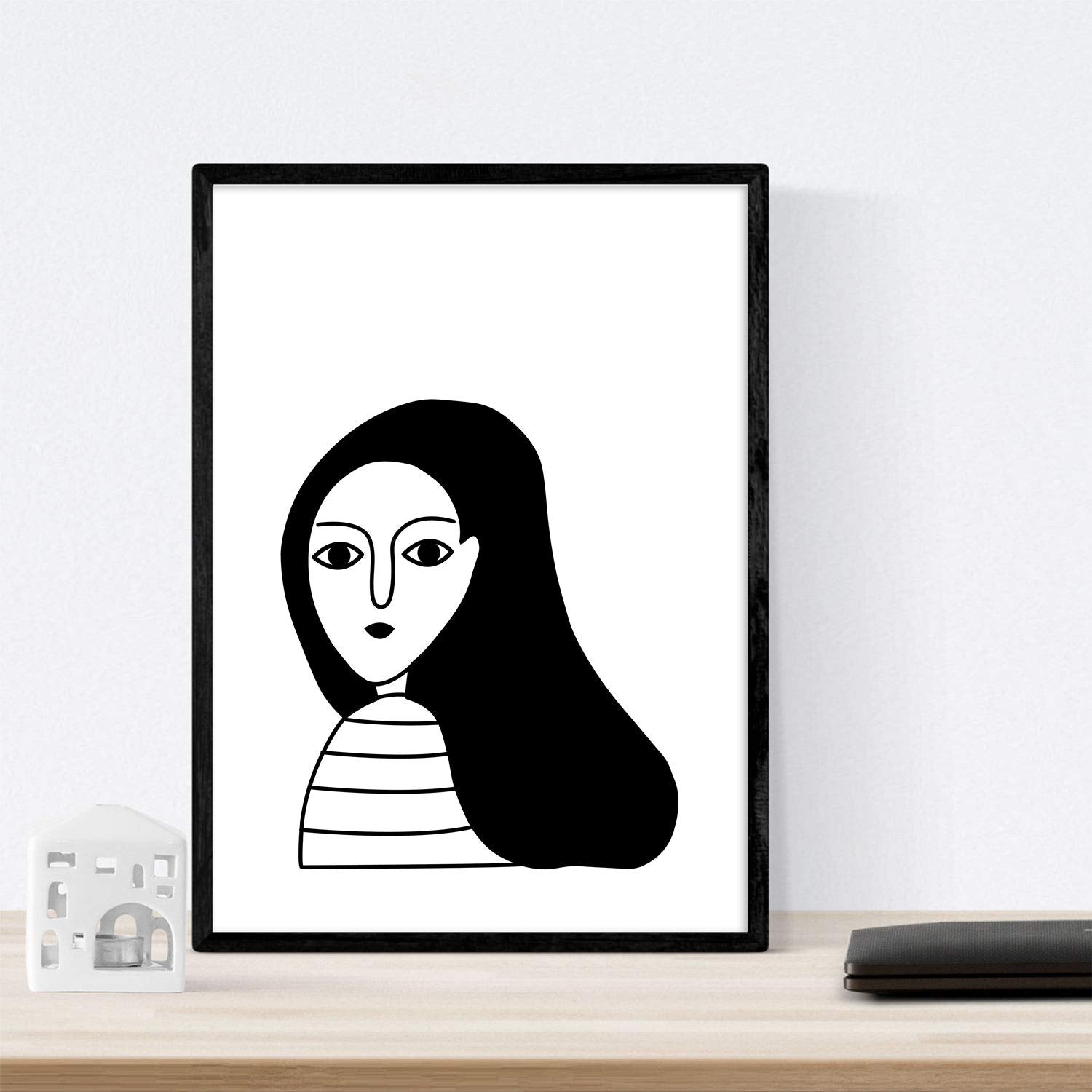 Set de 4 láminas Cuatro Mujeres morenas. Posters con Dibujos de Mujeres.-Artwork-Nacnic-Nacnic Estudio SL