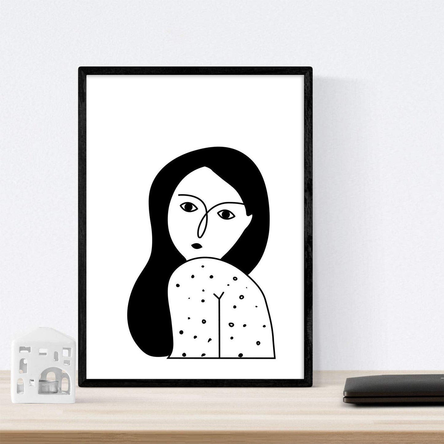 Set de 4 láminas Cuatro Mujeres morenas. Posters con Dibujos de Mujeres.-Artwork-Nacnic-Nacnic Estudio SL