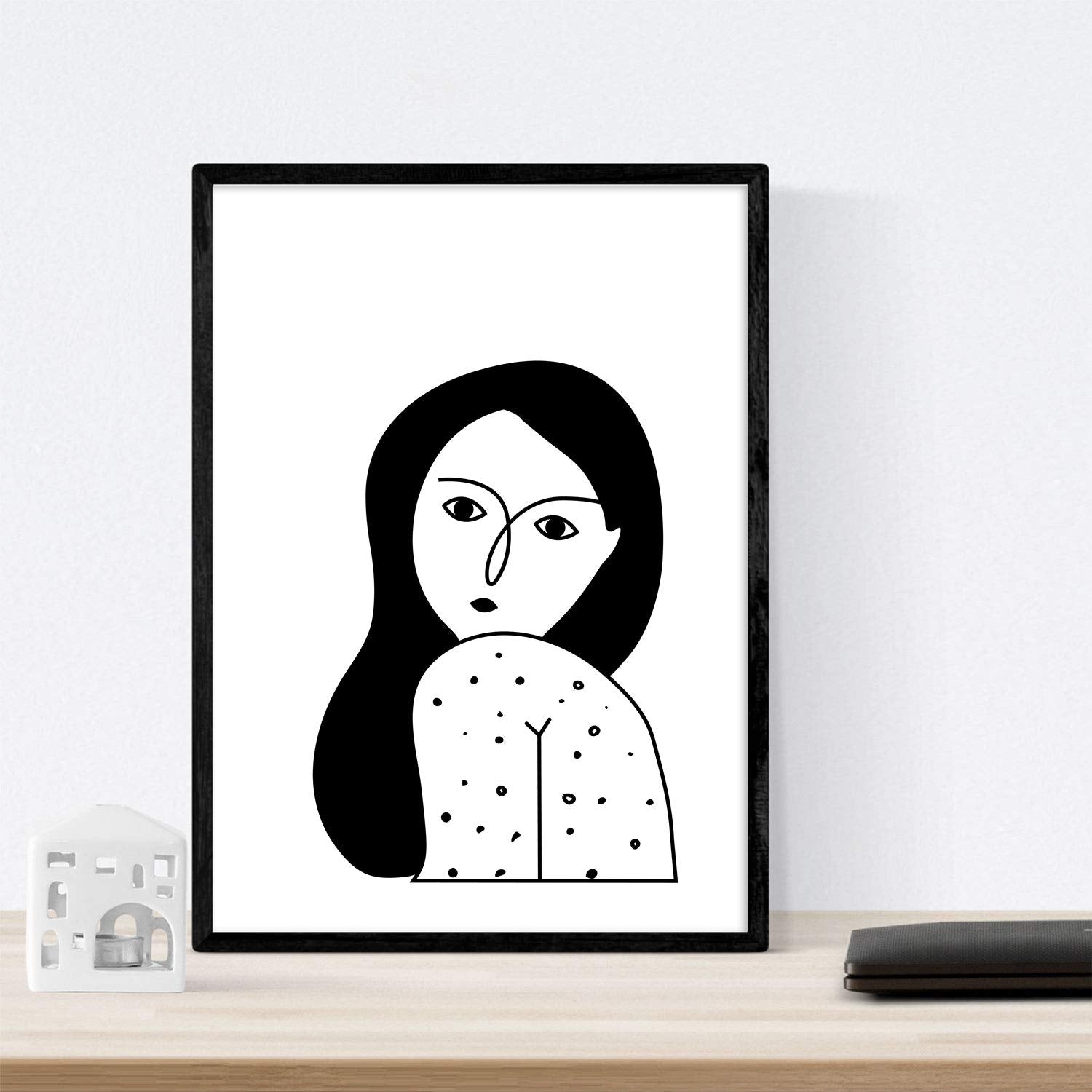 Set de 4 láminas Cuatro Mujeres morenas. Posters con Dibujos de Mujeres.-Artwork-Nacnic-Nacnic Estudio SL