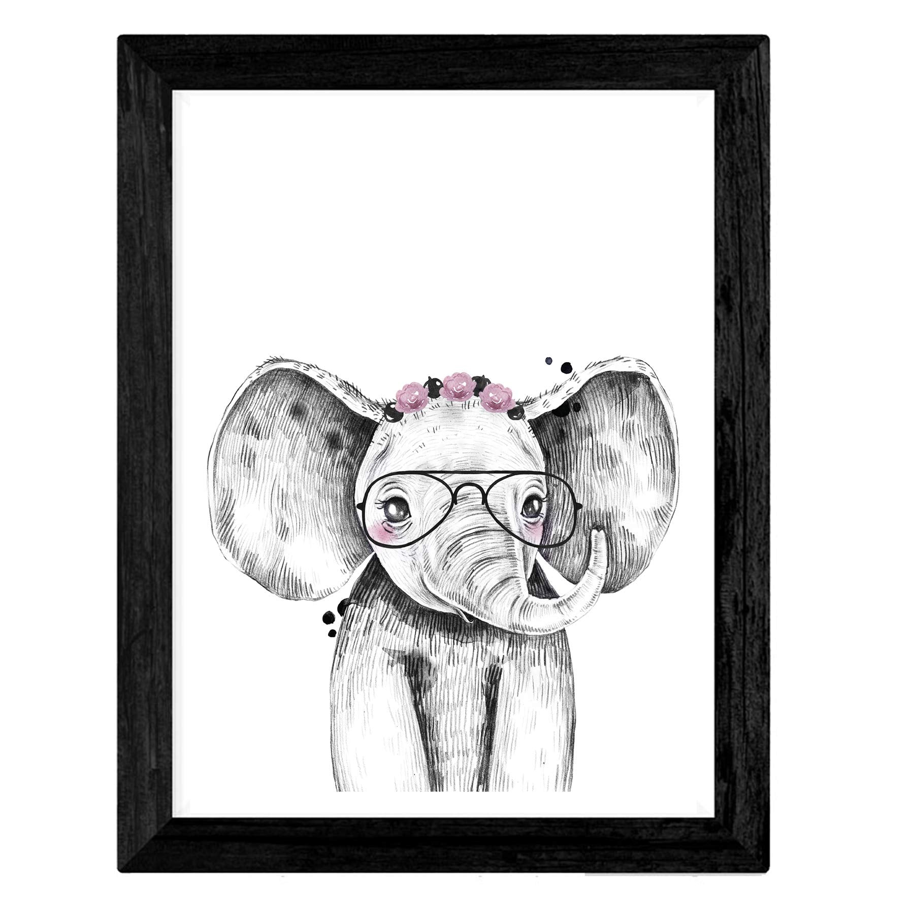 Set de 4 láminas de Animales Infantiles Accesorios Rosas, en , Poster papel 250 gr.-Artwork-Nacnic-Nacnic Estudio SL