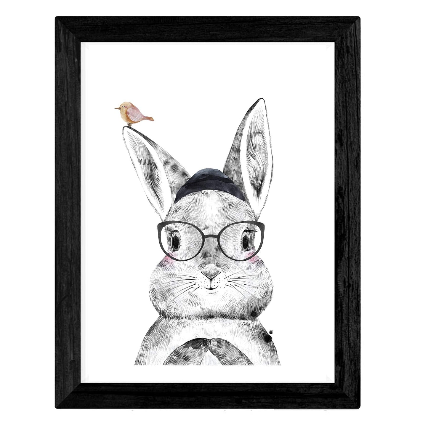 Set de 4 láminas de Animales Infantiles Con Gafas, en , Poster papel 250 gr.-Artwork-Nacnic-Nacnic Estudio SL