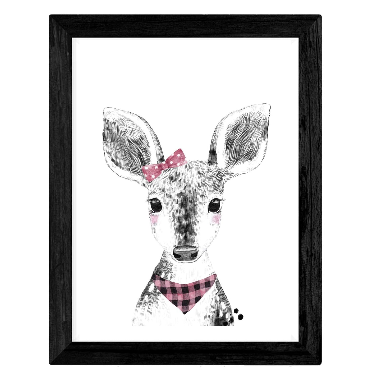 Set de 4 láminas de Animales Infantiles Gafas Y Flores, en .-Artwork-Nacnic-Nacnic Estudio SL