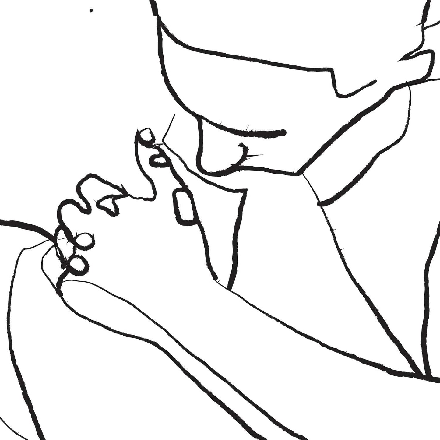 Set de 4 laminas de dibujos y bocetos a una linea. Parejas enamoradas. Poster nordico de rostros, desnudos, cuerpos al natural.-Artwork-Nacnic-Nacnic Estudio SL