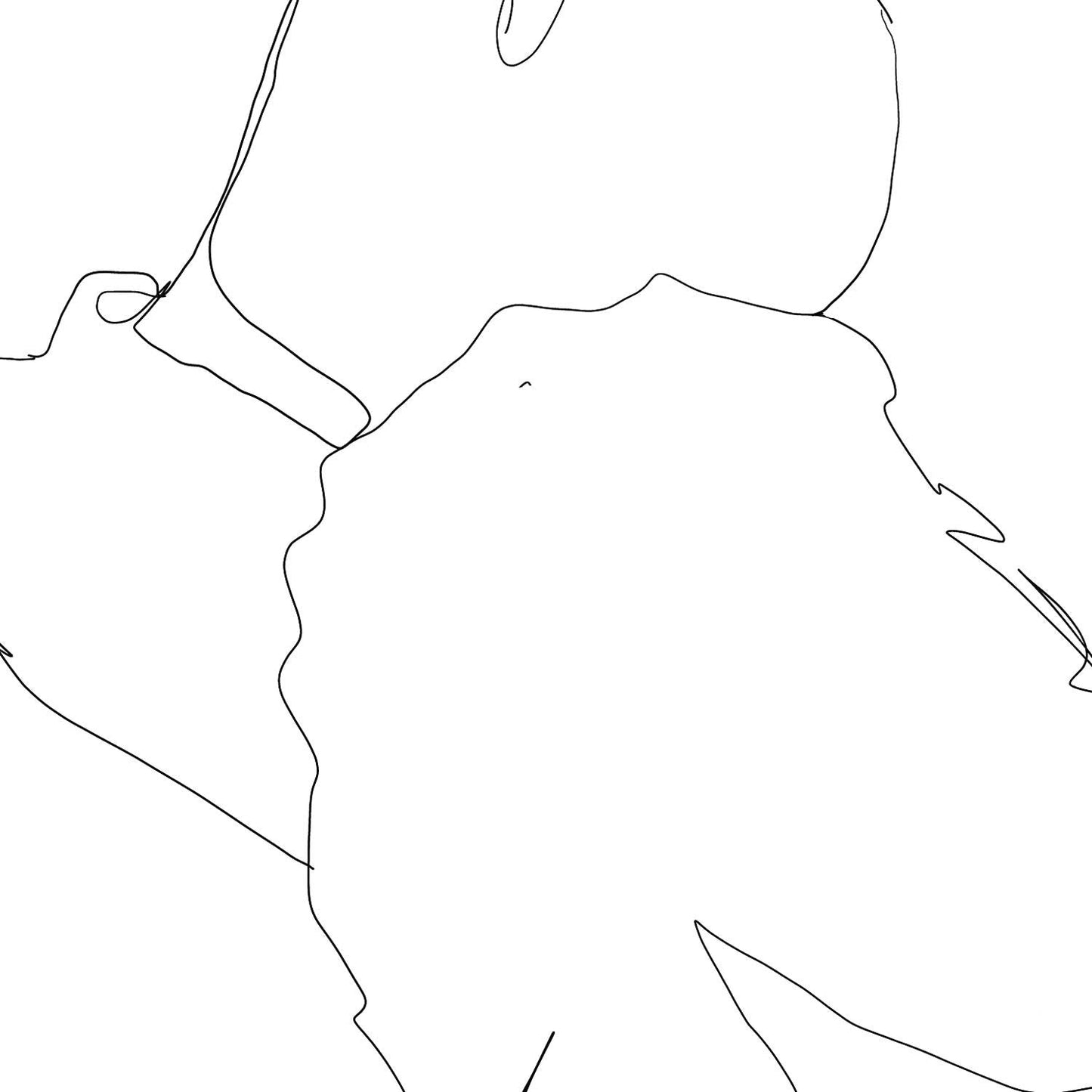 Set de 4 laminas de dibujos y bocetos a una linea. Parejas y amor. Poster nordico de rostros, desnudos, cuerpos al natural.-Artwork-Nacnic-Nacnic Estudio SL