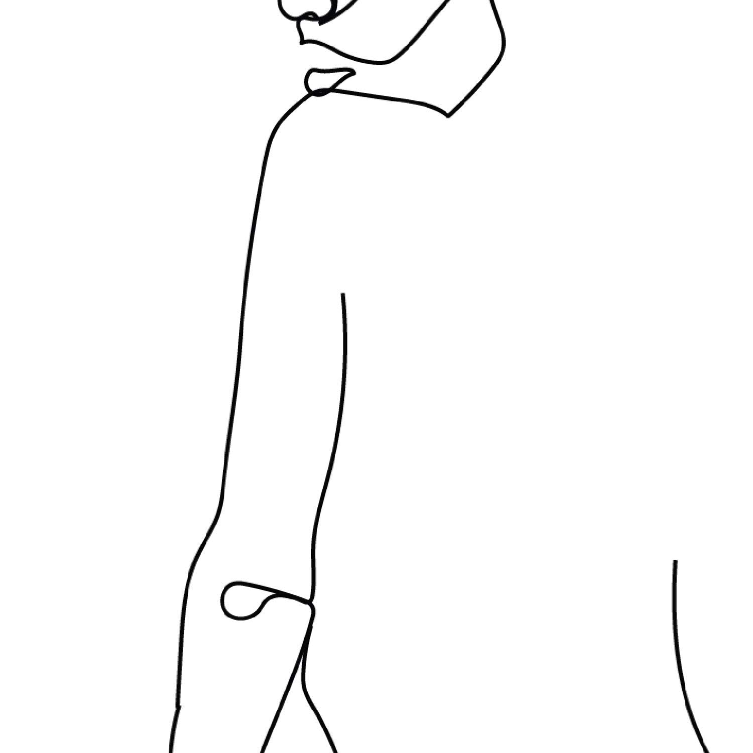 Set de 4 laminas de dibujos y bocetos a una linea. Rostros y desnudos mujer. Poster nordico de rostros, desnudos, cuerpos al natural.-Artwork-Nacnic-Nacnic Estudio SL