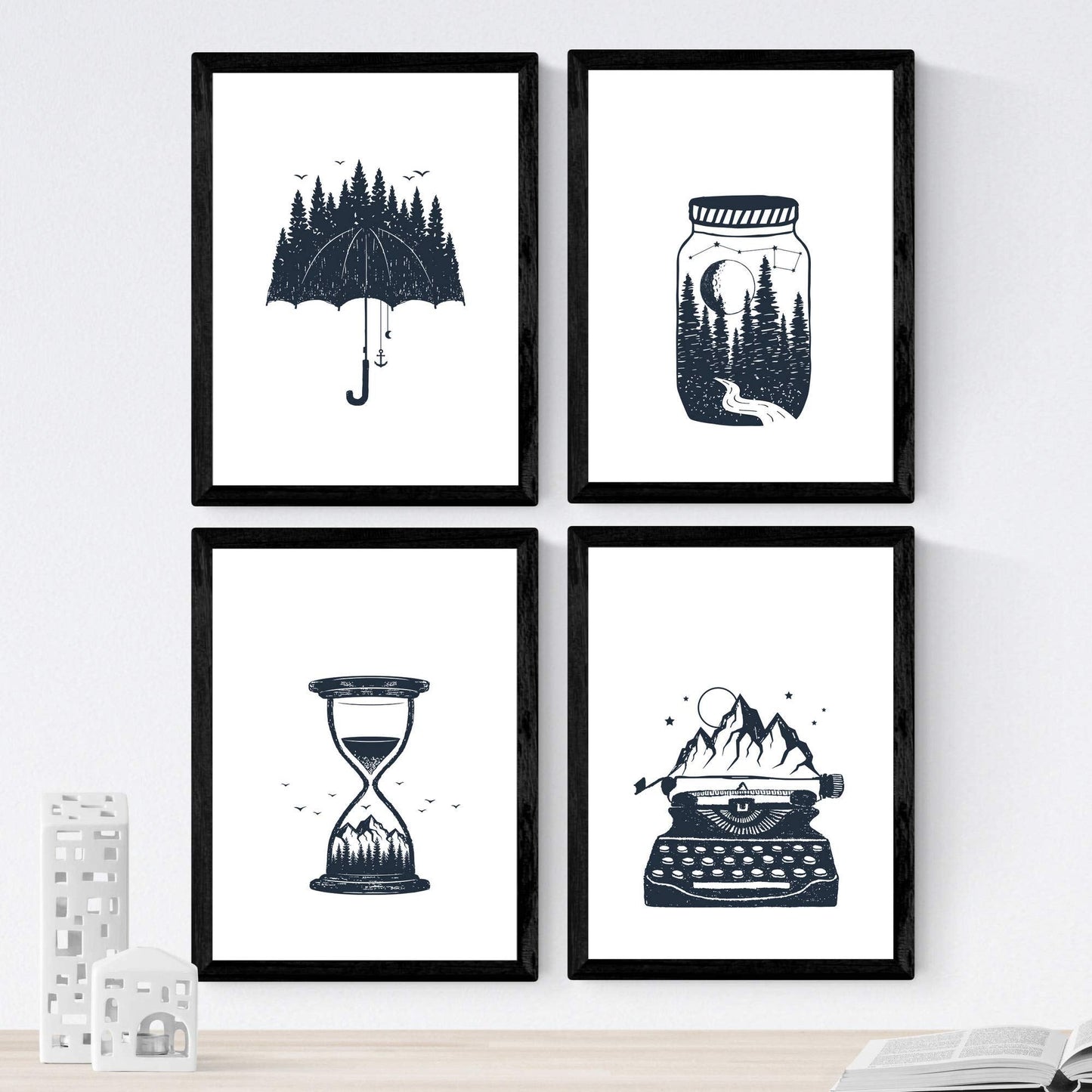 Set de 4 láminas de Elementos, en .-Artwork-Nacnic-Nacnic Estudio SL