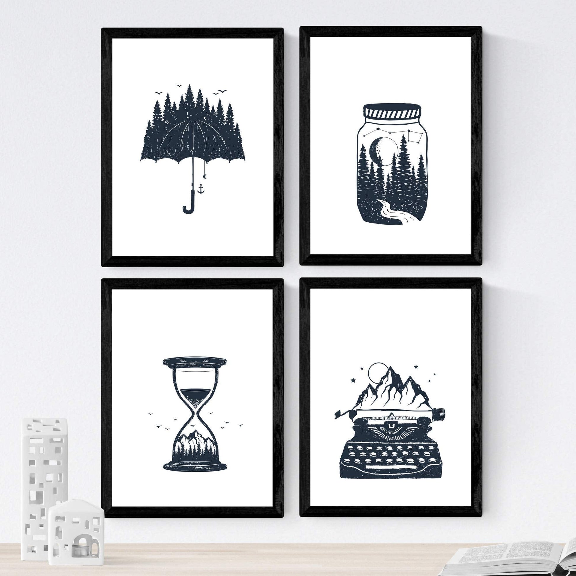 Set de 4 láminas de Elementos, en .-Artwork-Nacnic-Nacnic Estudio SL