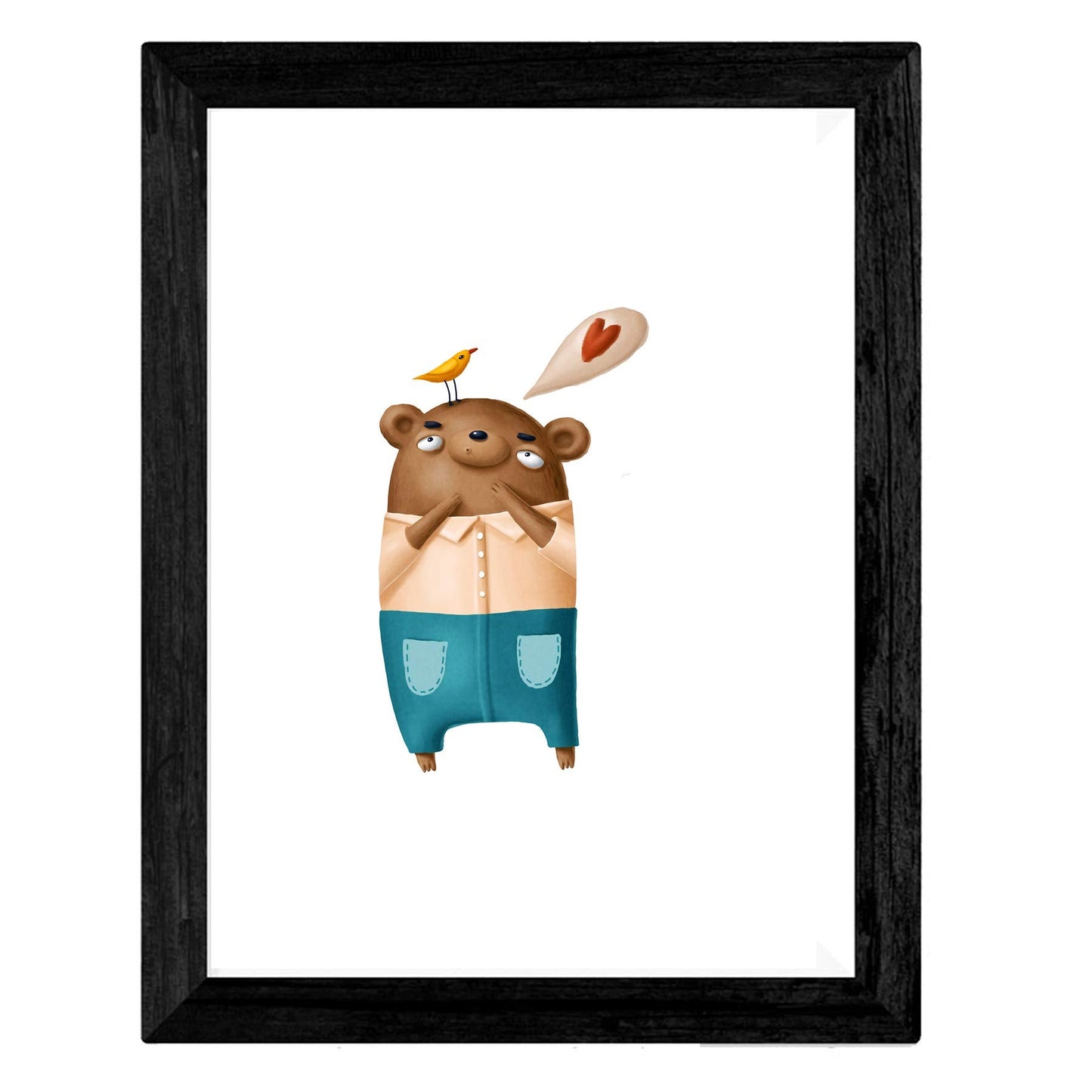 Set de 4 láminas de Osos Divertidos, en .-Artwork-Nacnic-Nacnic Estudio SL