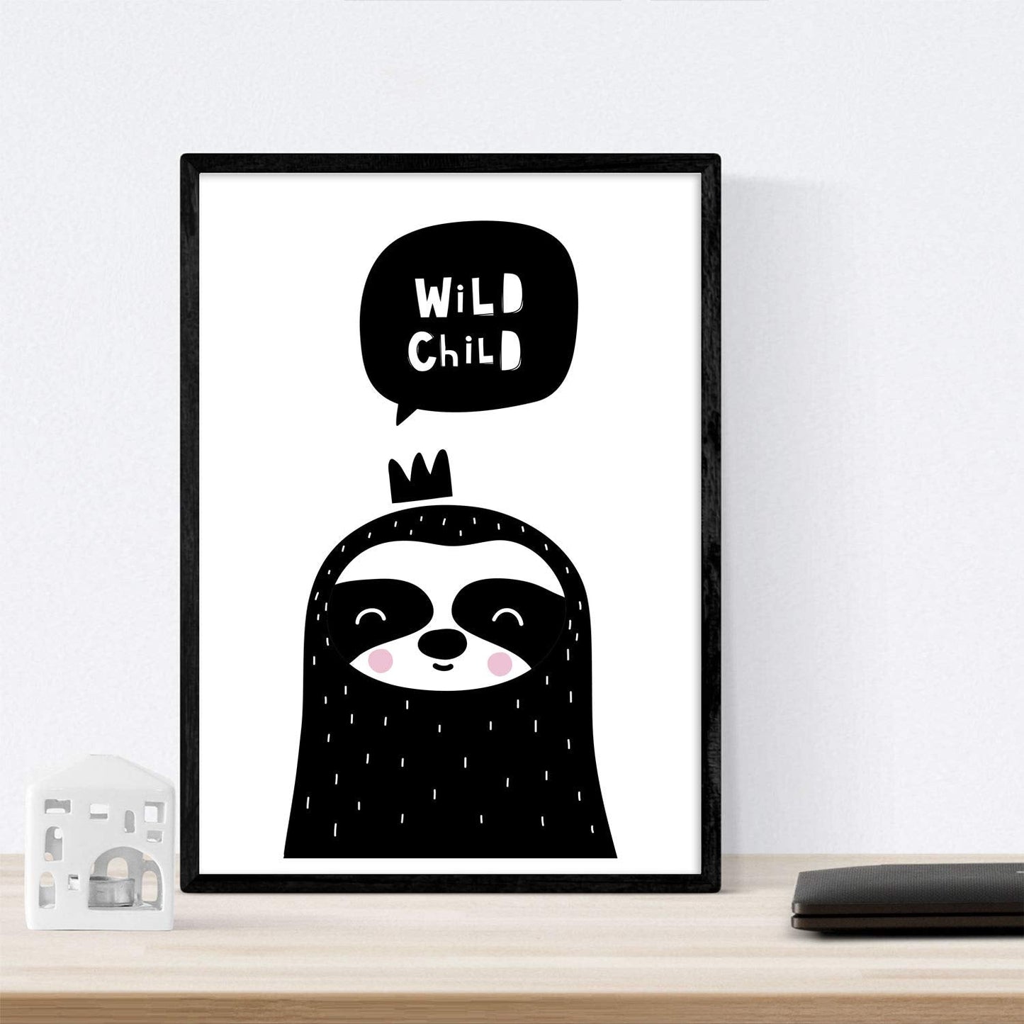 Set de 4 láminas "Hipopotamo, pinguino, leon y foca". Posters de animales.-Artwork-Nacnic-Nacnic Estudio SL