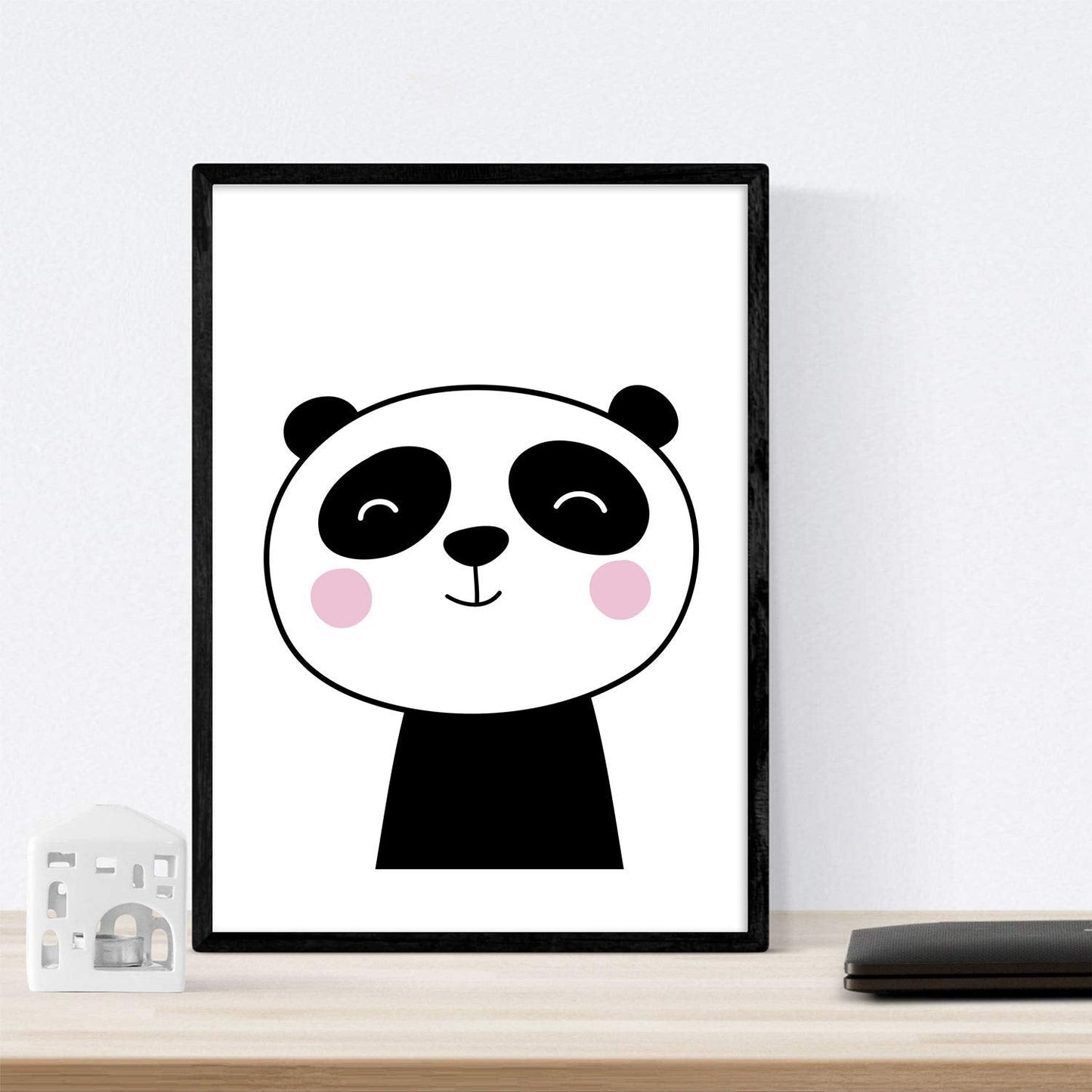 Set de 4 láminas "Hipopotamos, gato, oso y foca". Posters de animales.-Artwork-Nacnic-Nacnic Estudio SL