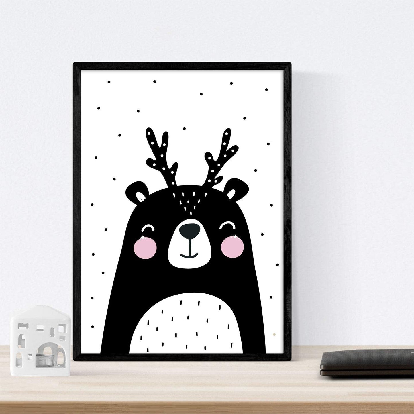 Set de 4 láminas "Oso polar, conejo, hipopotamo y piña". Posters de animales.-Artwork-Nacnic-Nacnic Estudio SL