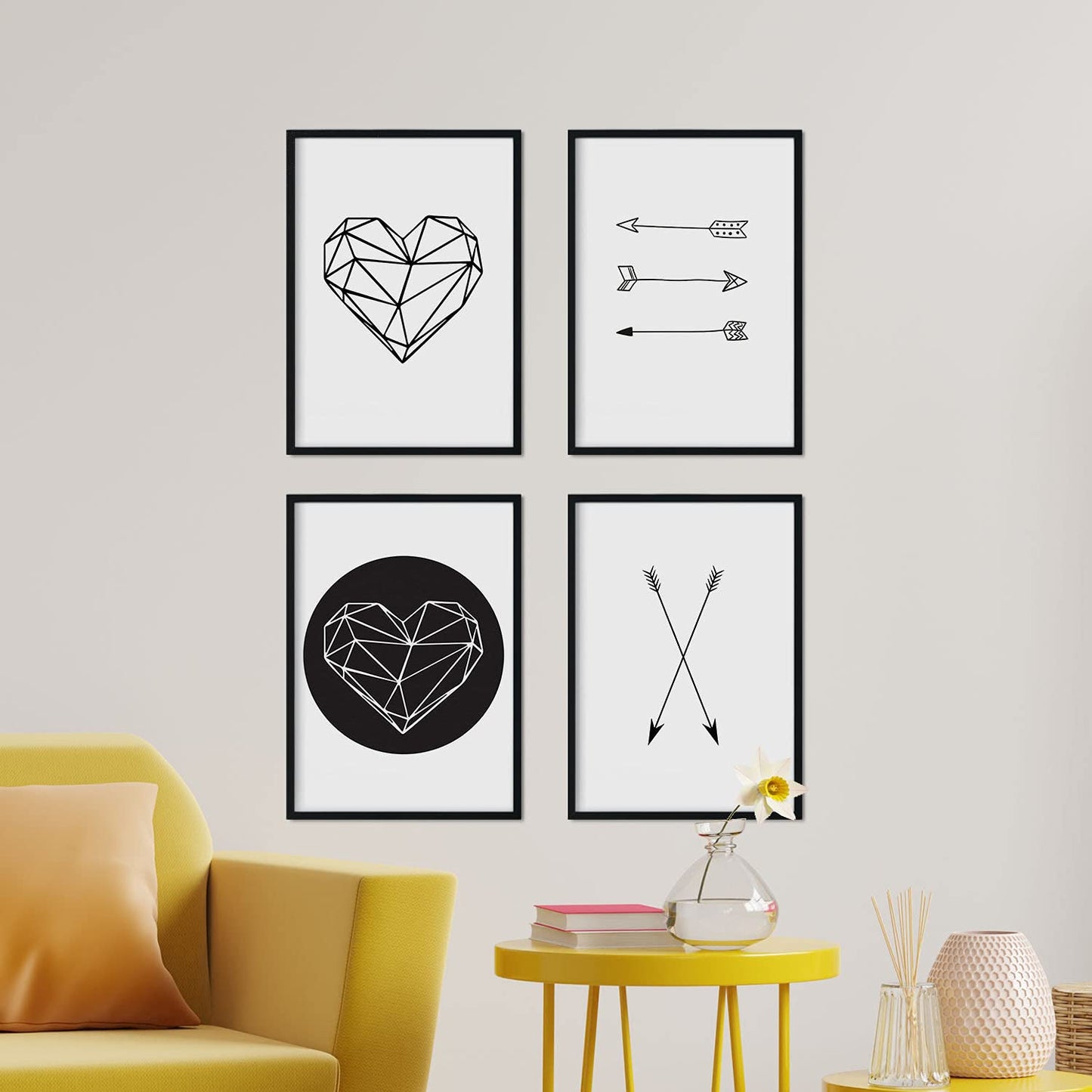 Set de 4 láminas para enmarcar de Formas geométricas. Producto de diseño.-Artwork-Nacnic-Nacnic Estudio SL