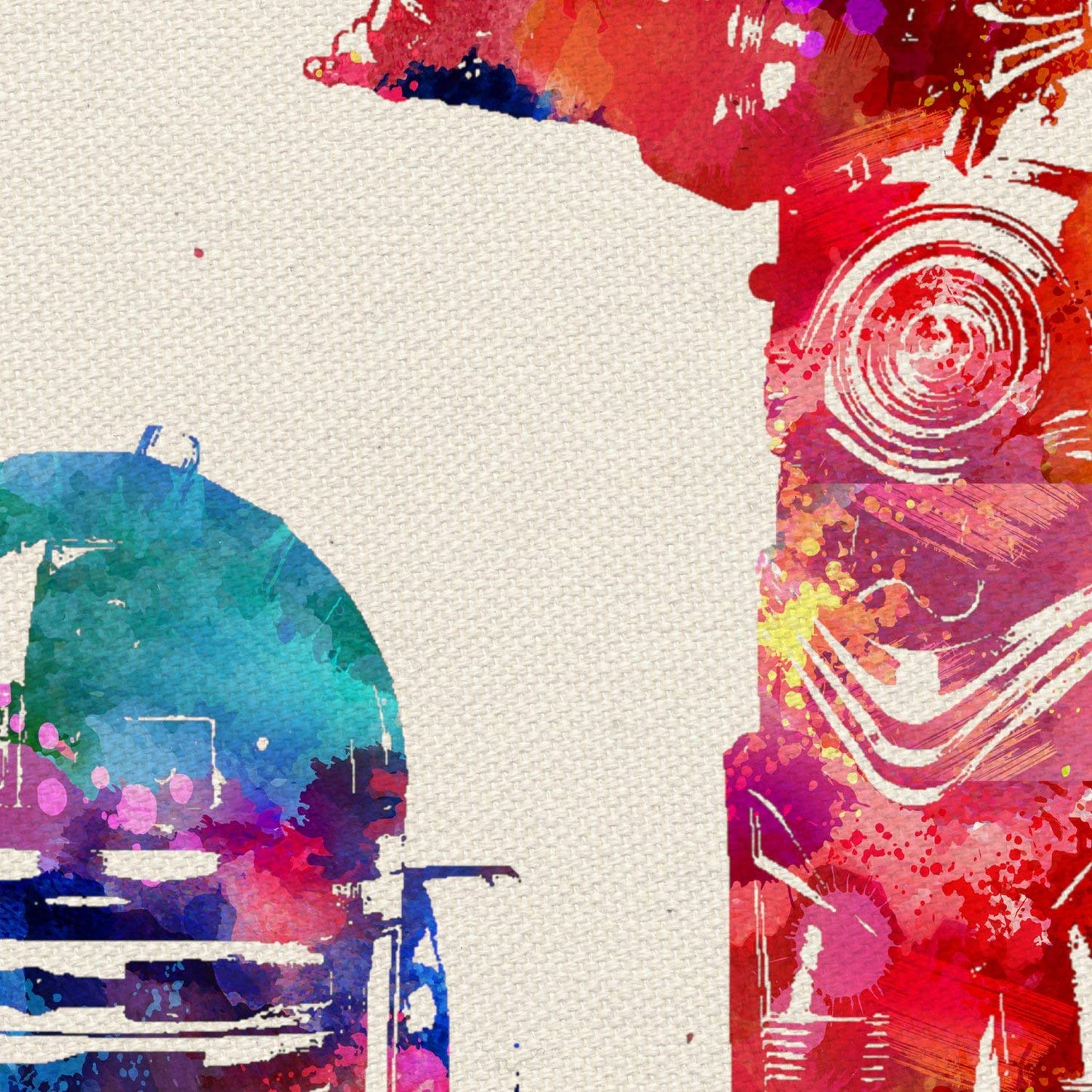 Set de 4 láminas para enmarcar STAR WARS estilo acuarela. Posters con imágenes de la Guerra de las galaxias. Decoración de hogar. alta calidad. Llena de estilo tu casa. Nacnic-Artwork-Nacnic-Nacnic Estudio SL