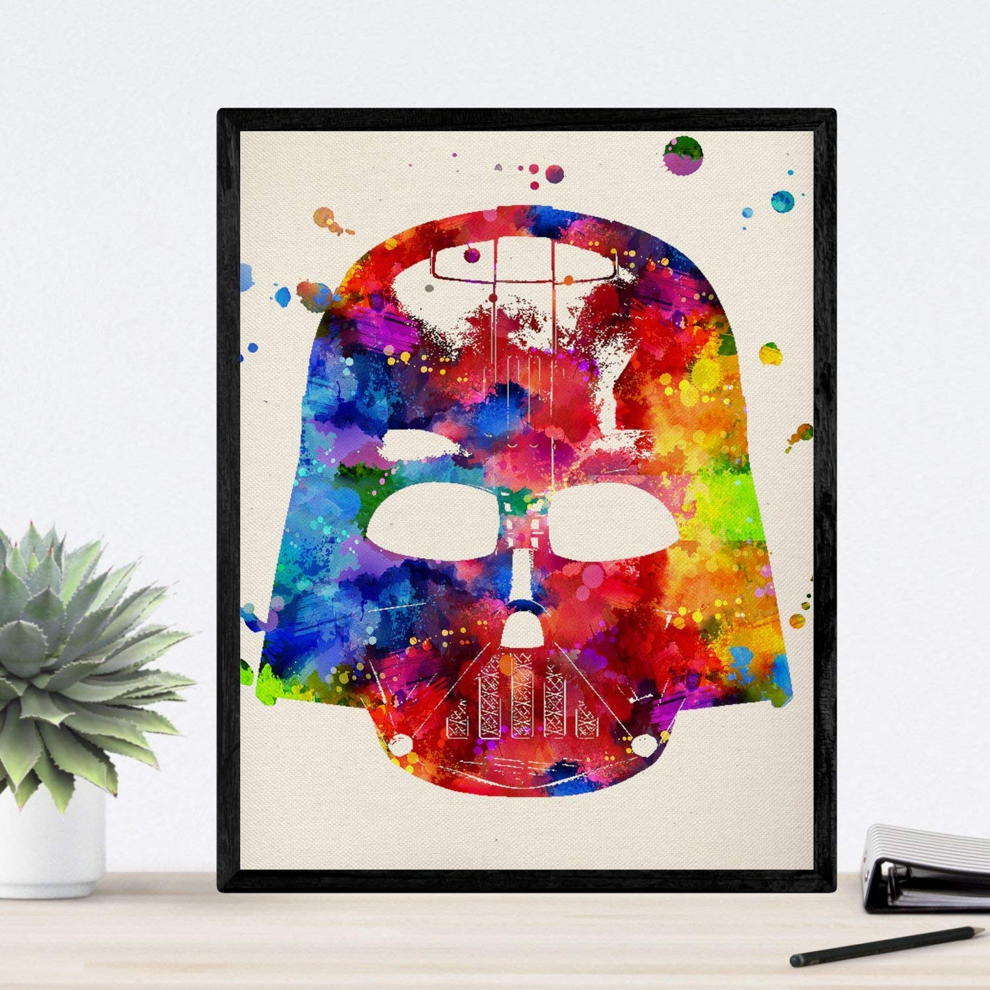 Set de 4 láminas para enmarcar STAR WARS estilo acuarela. Posters con imágenes de la Guerra de las galaxias. Decoración de hogar. alta calidad. Llena de estilo tu casa. Nacnic-Artwork-Nacnic-Nacnic Estudio SL