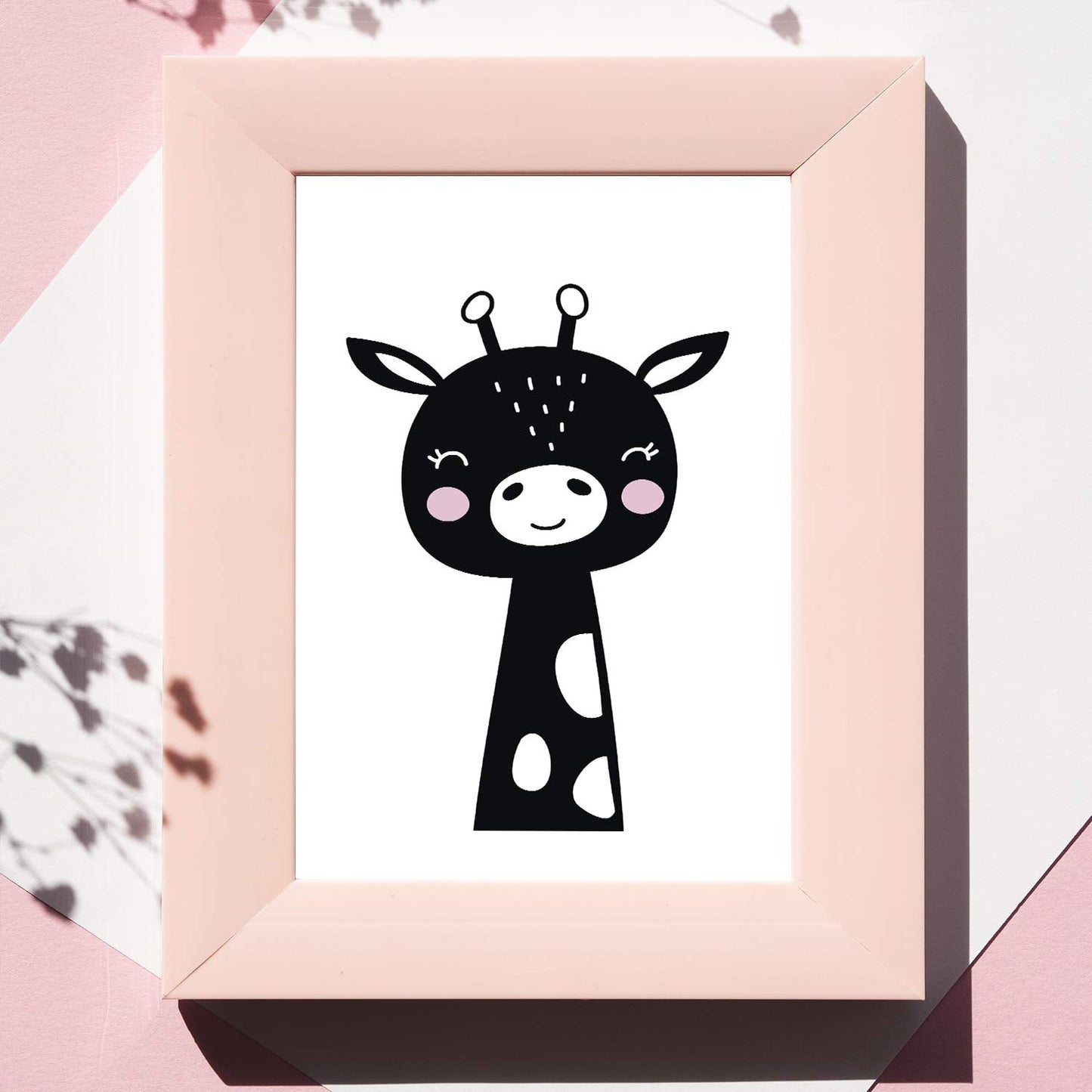 Set de 4 posters para niños y habitacion infantil estilo nordico Animales blanco y negro-Artwork-Nacnic-Nacnic Estudio SL