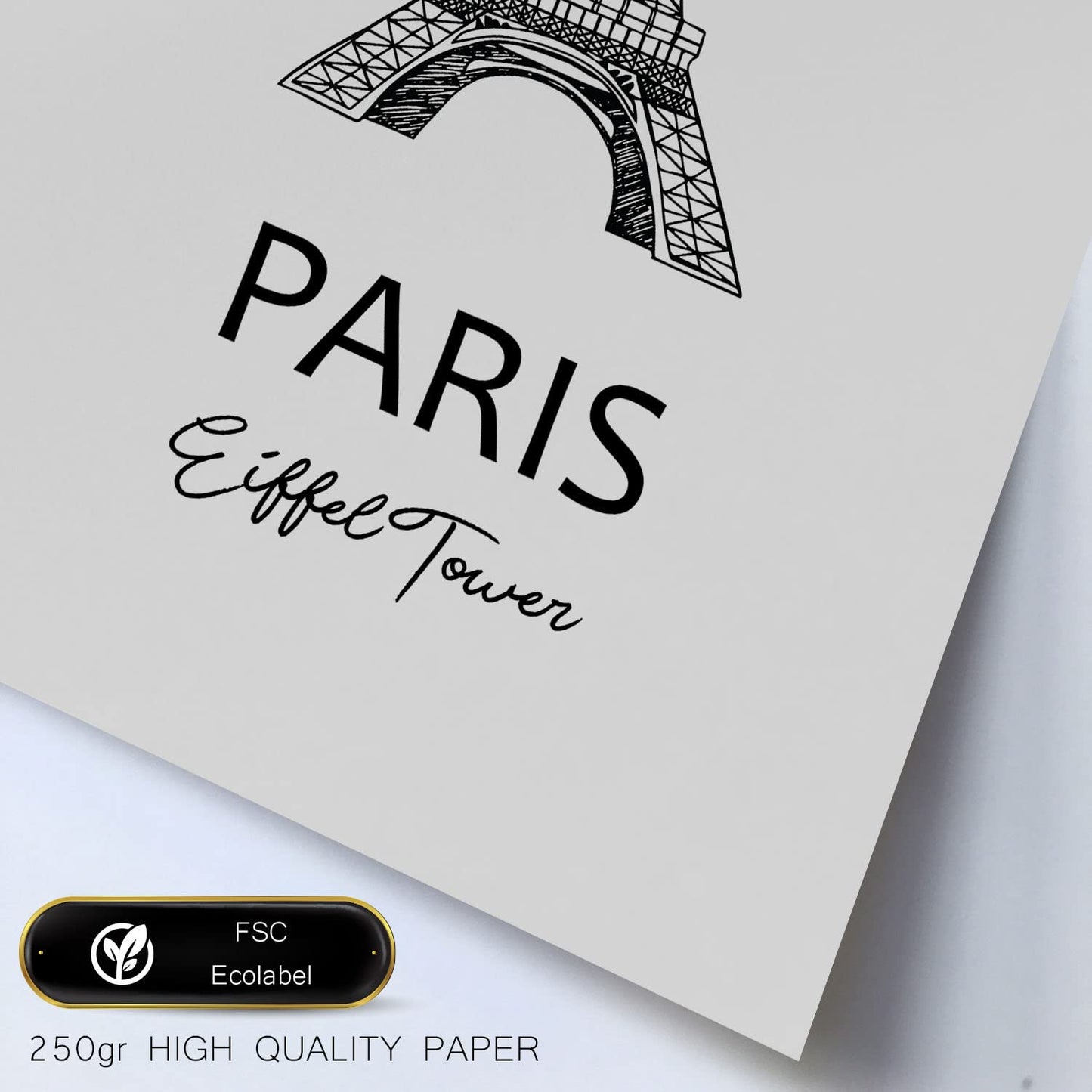 Set de 6 láminas de Francia. Pósters con ilustraciones en estilo nórdico de mapas y monumentos para tu hogar, negocio, oficina. Tamaños A4 y A3. .-Artwork-Nacnic-Nacnic Estudio SL