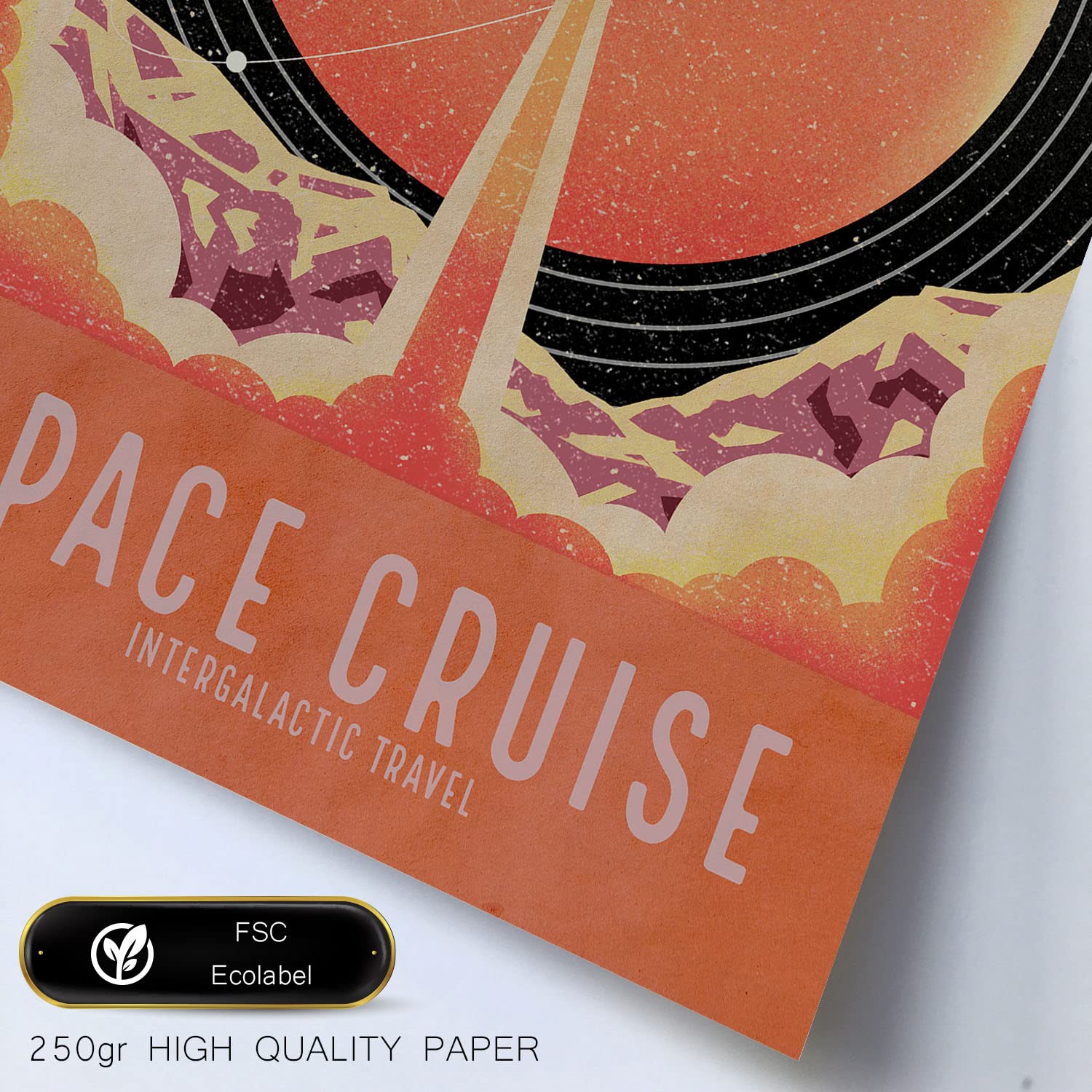 Set de 6 posters de Espacio. Colección de láminas con estética collage para la Tamaños A3 y A4. .-Artwork-Nacnic-Nacnic Estudio SL