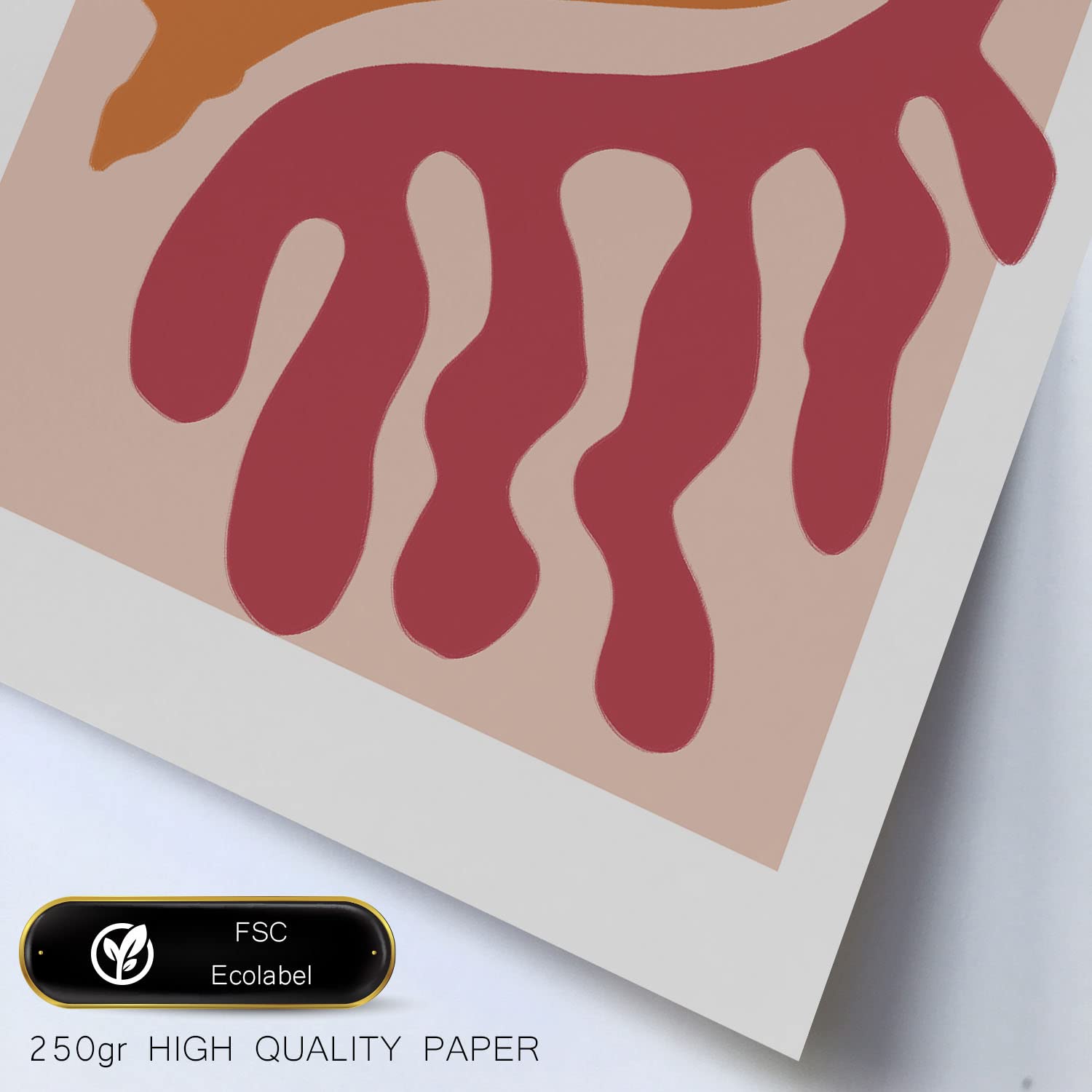 Set de 6 posters de Naranja y azul. Colección de láminas con estética collage para la Tamaños A3 y A4. .-Artwork-Nacnic-Nacnic Estudio SL