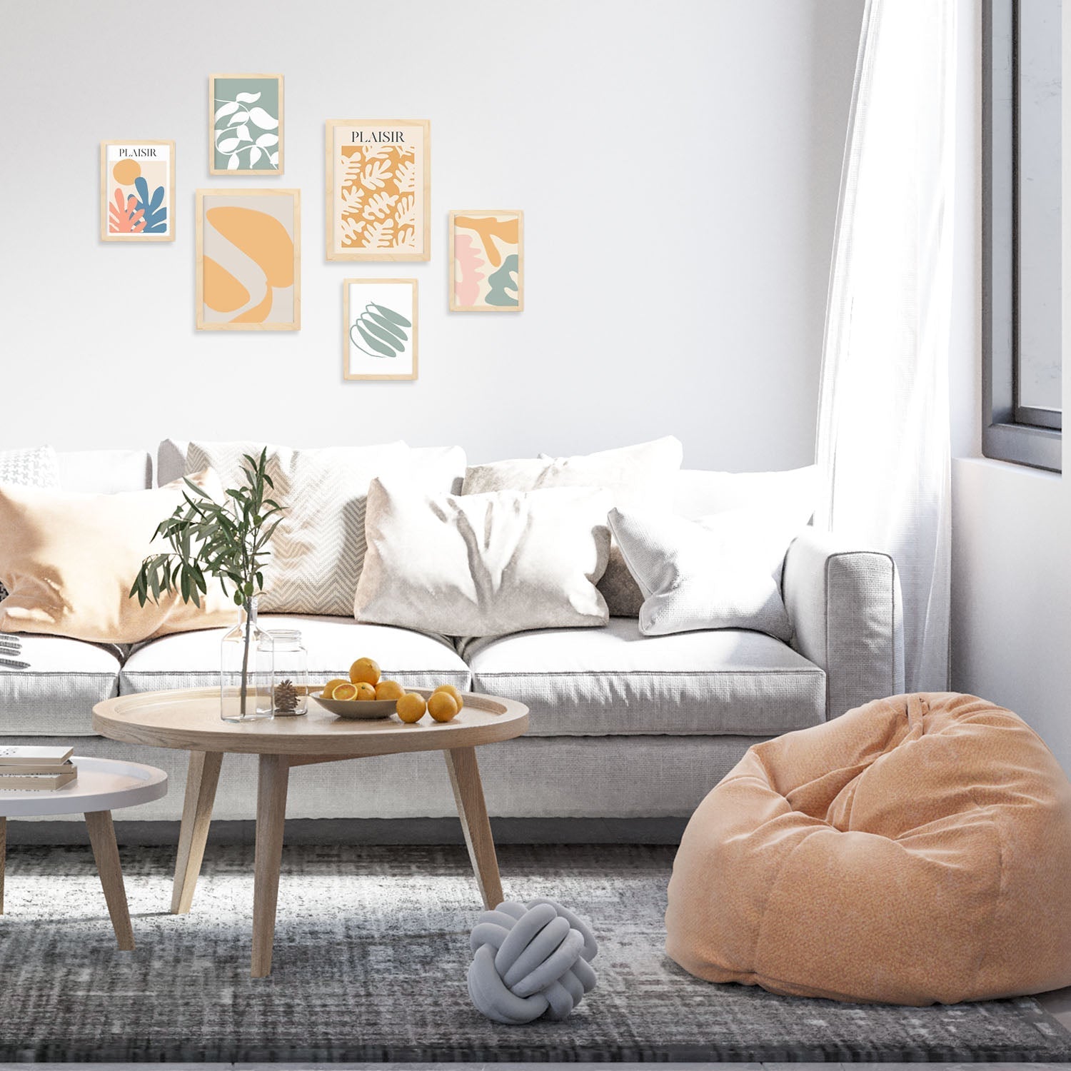 Set de 6 posters Vegetación. Colección de láminas con estética collage para la Tamaños A3 y A4. .-Artwork-Nacnic-Sin marco-Nacnic Estudio SL