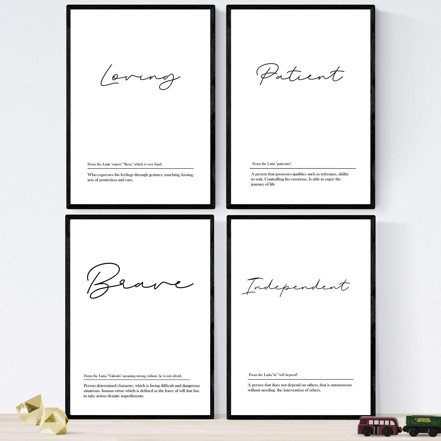 Set de cuatro láminas con definiciones de palabras en ingles. Poster 'Couples 2' de palabras con definiciones.-Artwork-Nacnic-Nacnic Estudio SL