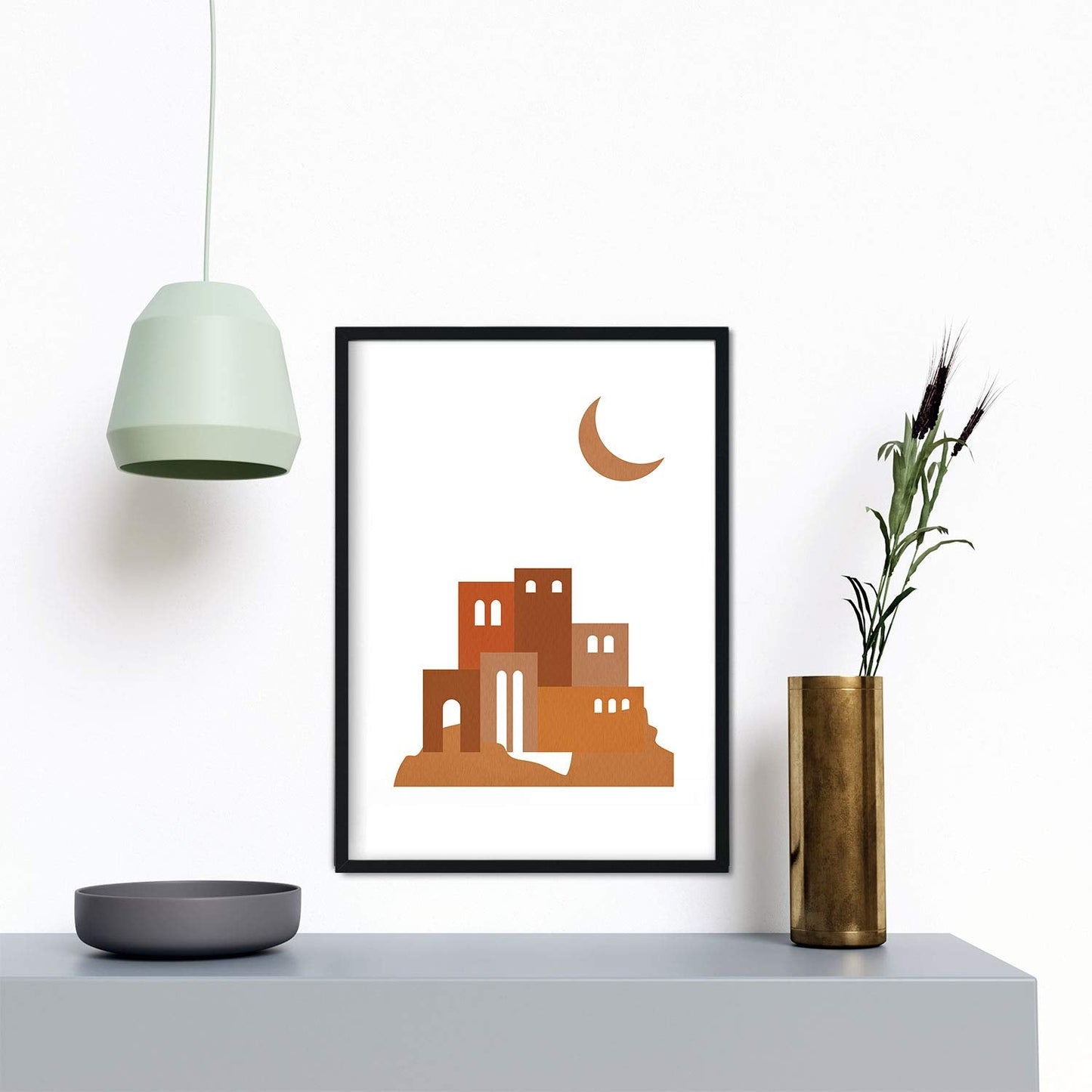 Set de cuatro láminas con diseños coloridos basados en Marruecos. Pack de láminas 'Desierto' diseño minimalista.-Artwork-Nacnic-Nacnic Estudio SL