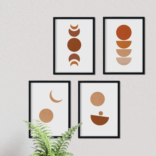 Set de cuatro láminas con diseños coloridos basados en Marruecos. Pack de láminas 'Paramo' diseño minimalista.-Artwork-Nacnic-Nacnic Estudio SL