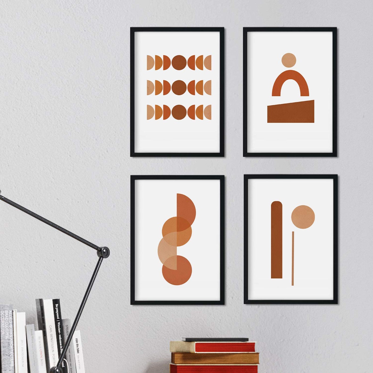 Set de cuatro láminas con diseños coloridos basados en Marruecos. Pack de láminas 'Tierra' diseño minimalista.-Artwork-Nacnic-Nacnic Estudio SL
