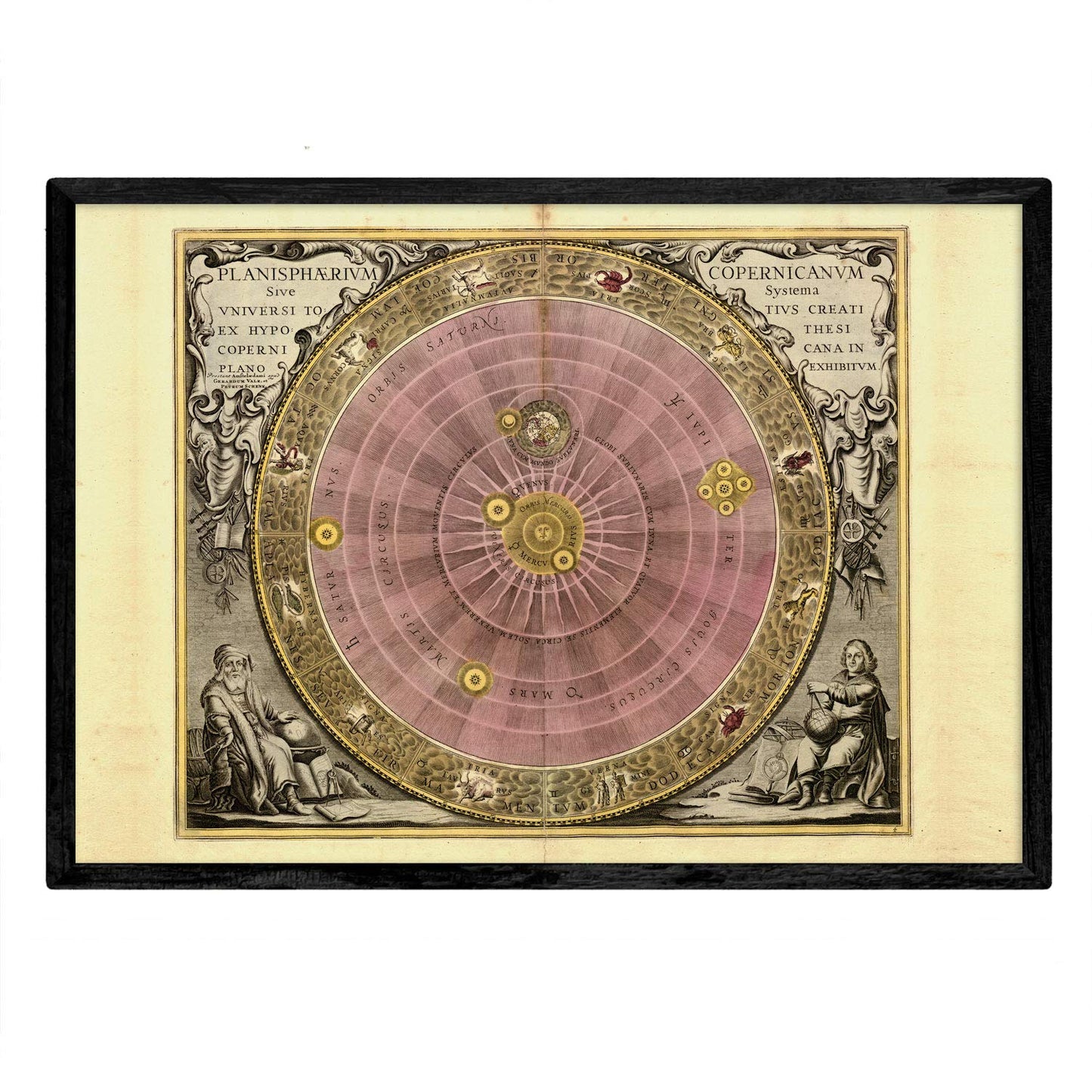 Set de cuatro láminas con mapas astronomicos antiguos. Posters de mapas astrologicos en-Artwork-Nacnic-Nacnic Estudio SL