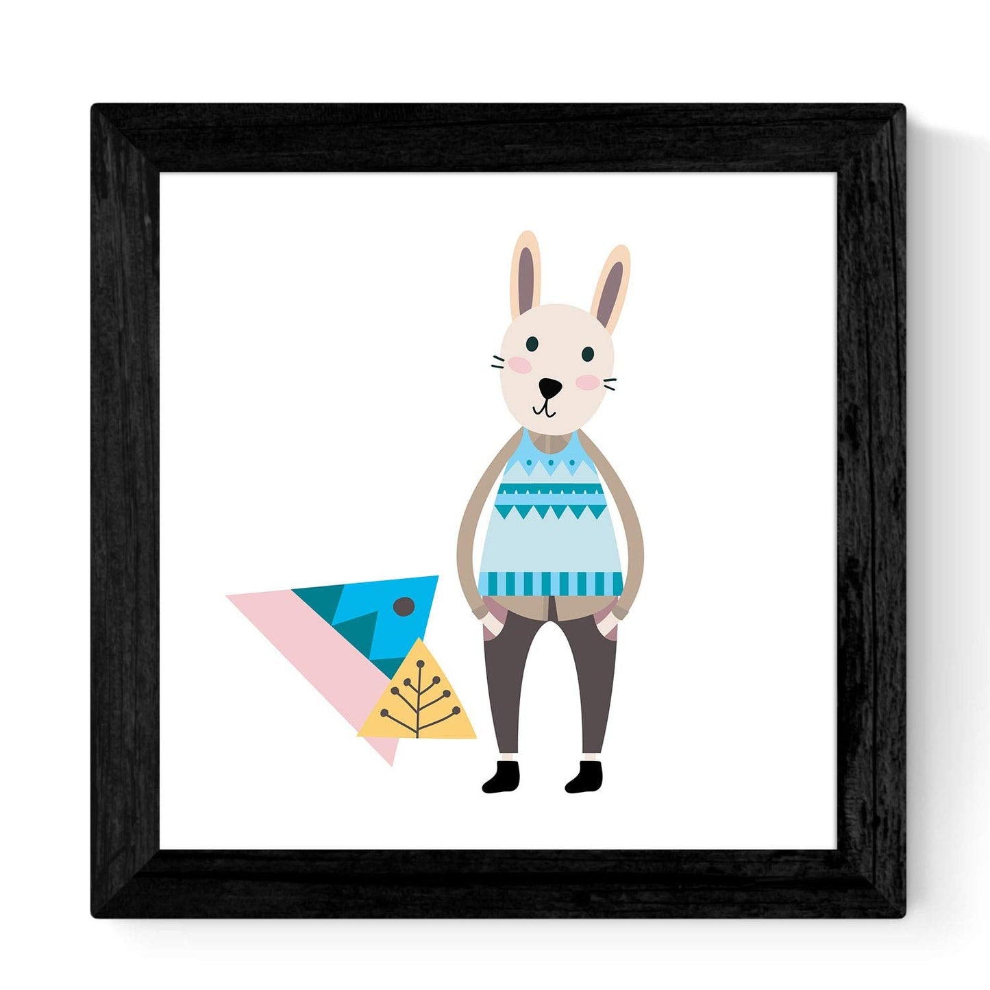Set de cuatro láminas cuadradas con ilustraciones de Animales modernos escandinavos en la ciudadTamaño 20x20 cm estilo nordico-Artwork-Nacnic-Nacnic Estudio SL