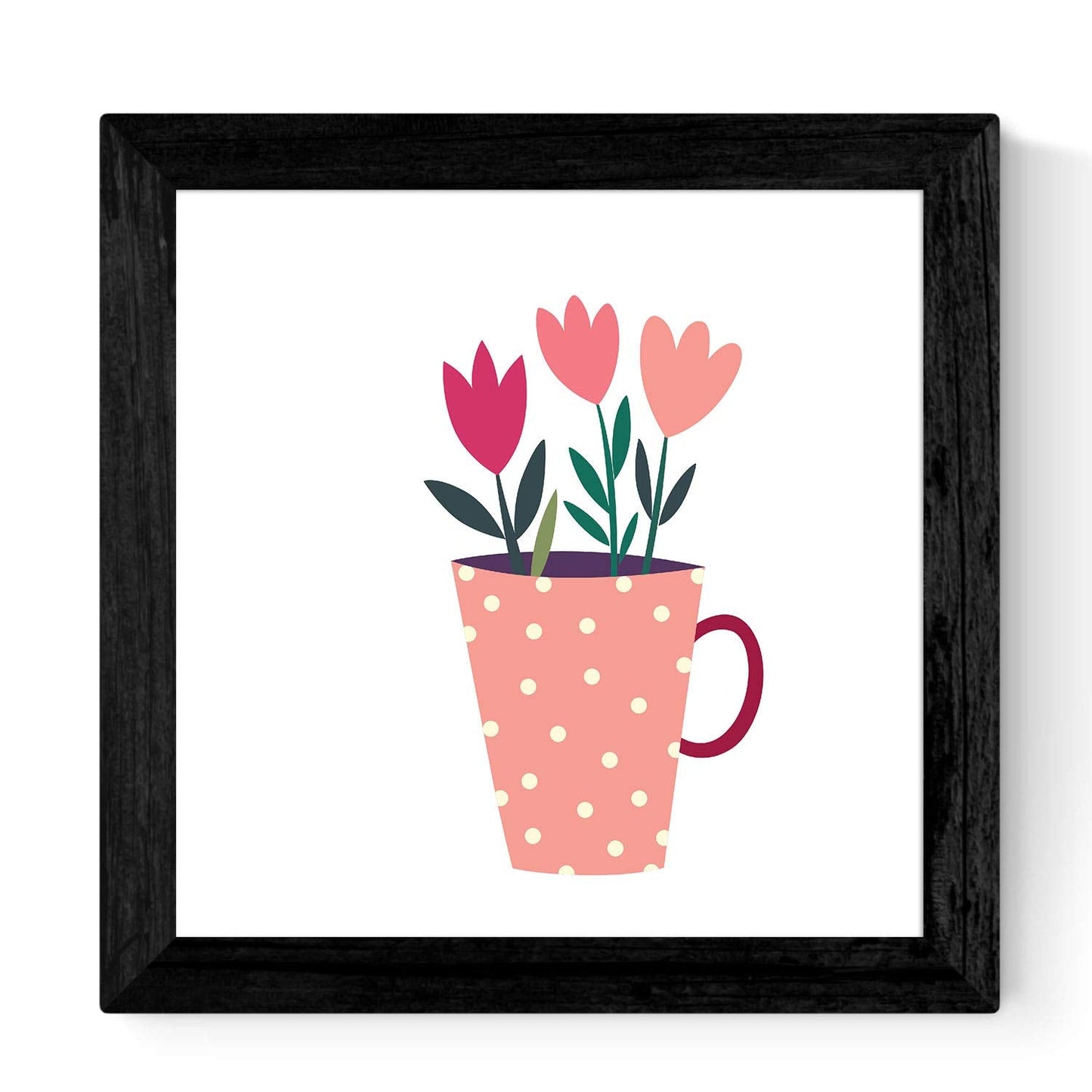 Set de cuatro láminas cuadradas con ilustraciones de llamativos ramos de flores cm estilo escandinavo nordico-Artwork-Nacnic-Nacnic Estudio SL