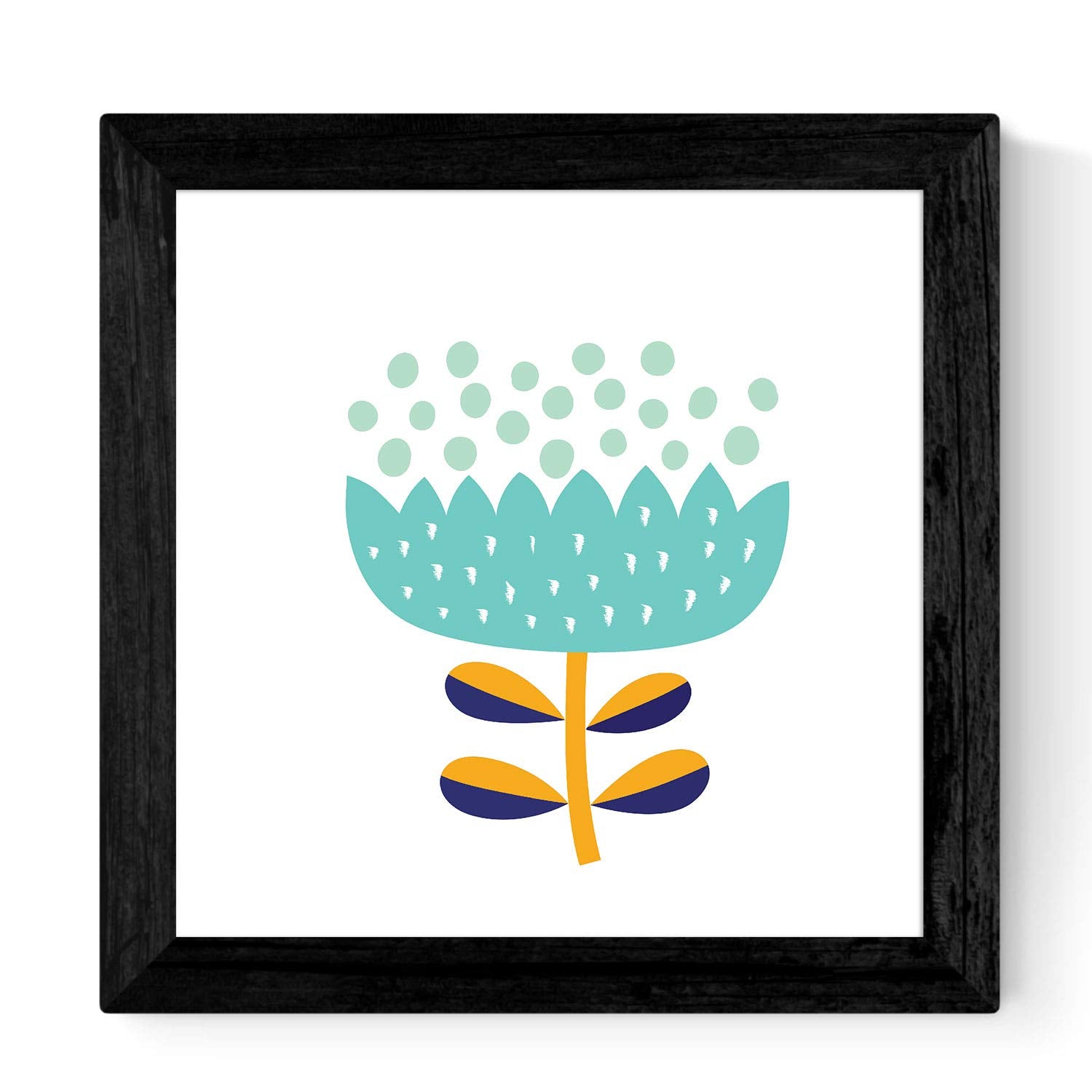 Set de cuatro láminas cuadradas con ilustraciones de ramas y flores tonos pastel cm estilo escandinavo nordico-Artwork-Nacnic-Nacnic Estudio SL