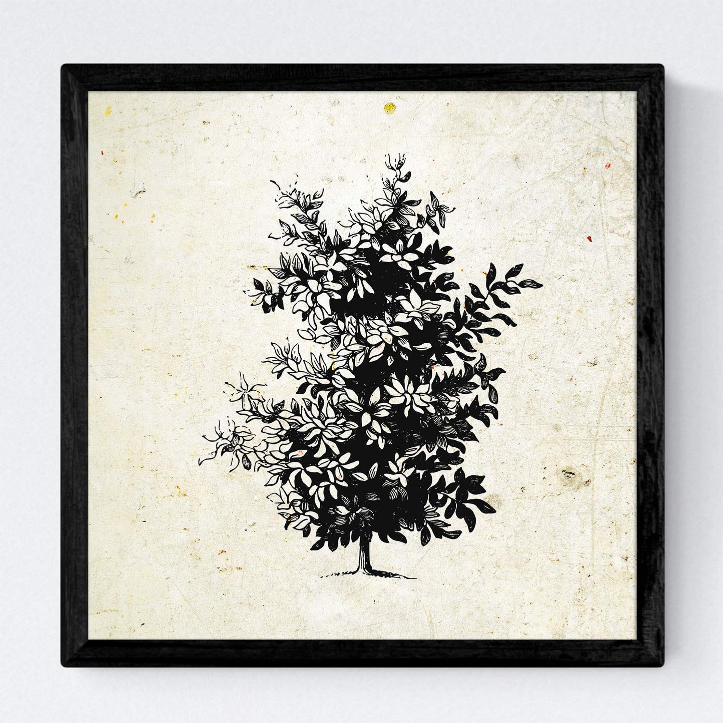 Set de cuatro láminas de arboles. Arboles frutales en cm, fondo papel antiguo vintage .-Artwork-Nacnic-Nacnic Estudio SL