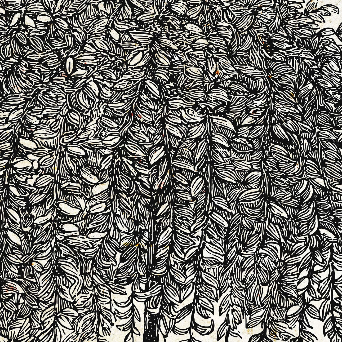 Set de cuatro láminas de arboles. Arboles sauces en cm, fondo papel antiguo vintage.-Artwork-Nacnic-Nacnic Estudio SL