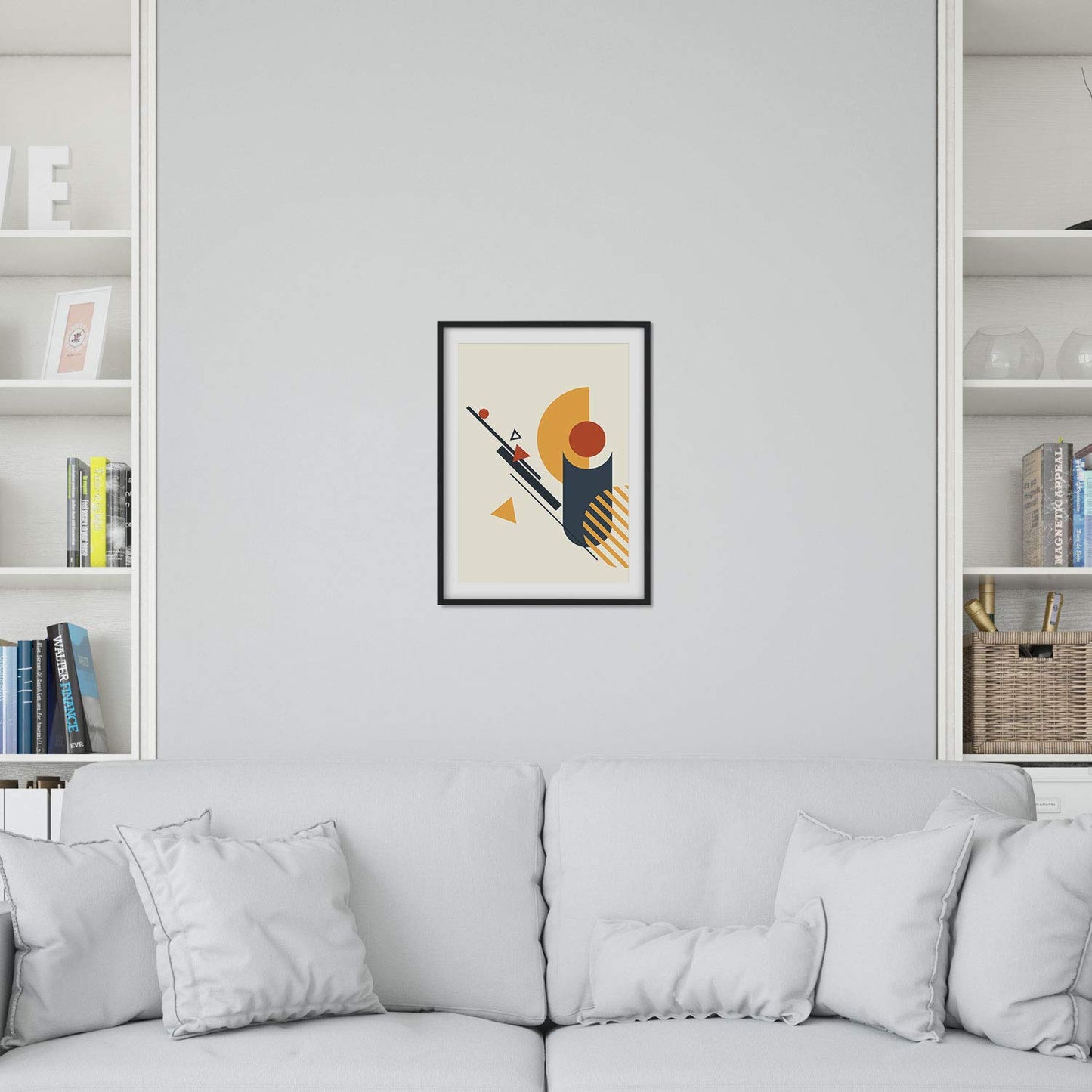 Set de cuatro posters de constructivismo. Pack de láminas Teja mostaza con diseños a color inspirados en el constructivismo abstracto.-Artwork-Nacnic-Nacnic Estudio SL