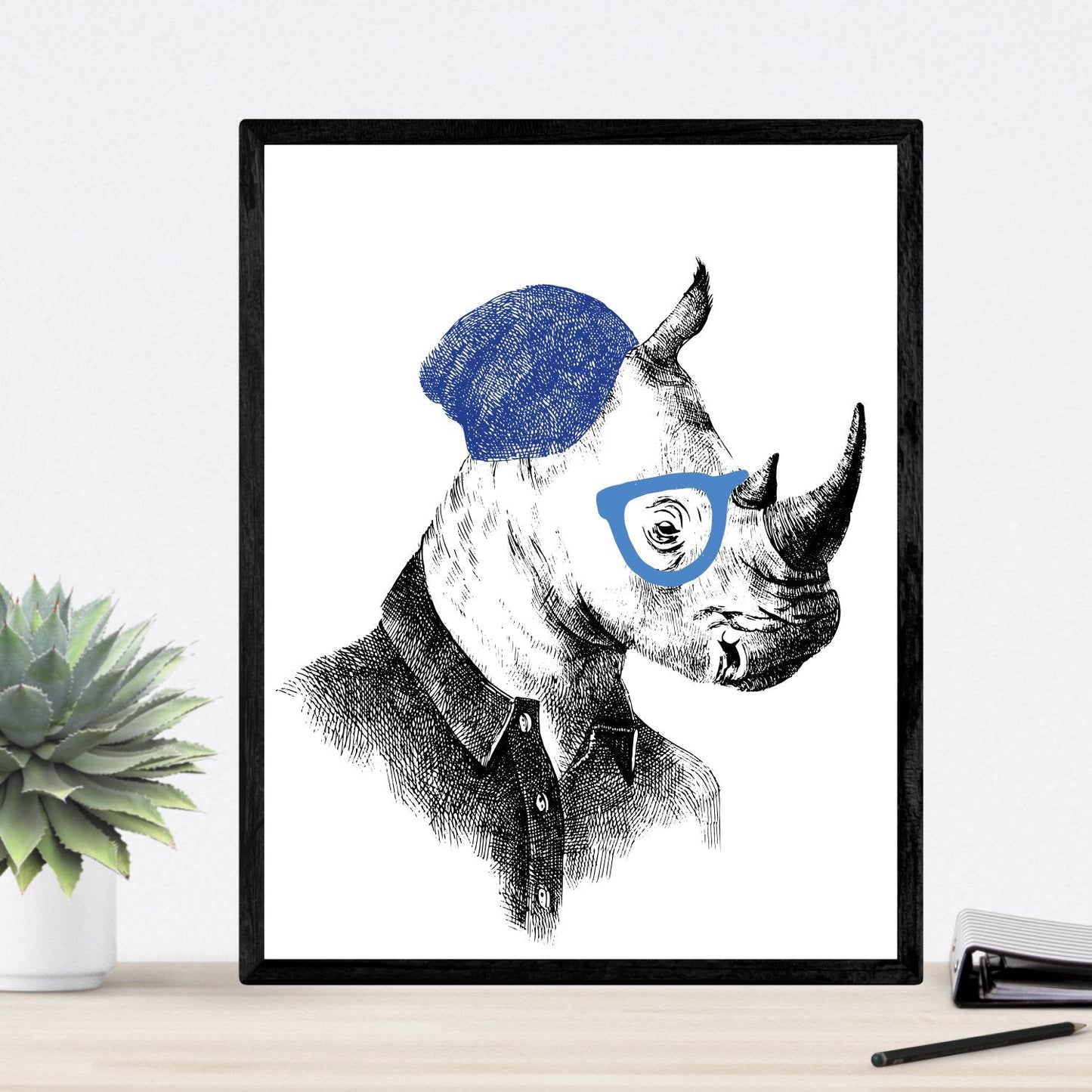 Set de dos láminas ANIMALES ILUSTRADOS. Pack de dos poster para enmarcar con ilustraciones de animales. alta calidad.-Artwork-Nacnic-Nacnic Estudio SL