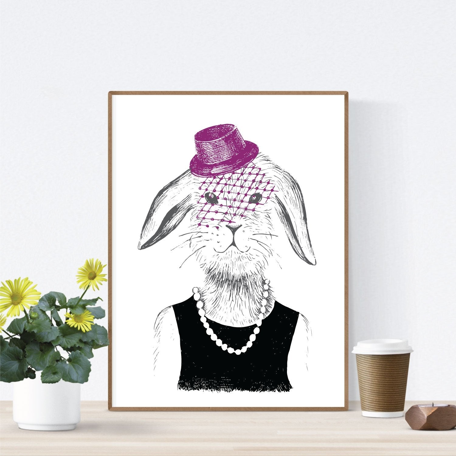 Set de dos láminas ANIMALES ILUSTRADOS. Pack de dos poster para enmarcar con ilustraciones de animales.-Artwork-Nacnic-Nacnic Estudio SL