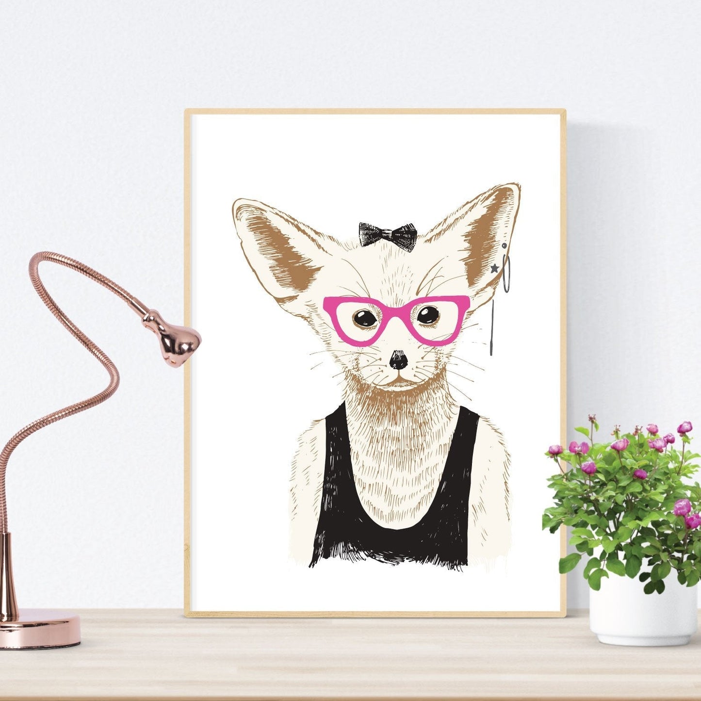 Set de dos láminas ANIMALES ILUSTRADOS. Pack de dos poster para enmarcar con ilustraciones de animales. Regalo para los amigos de los animales. Decoracion del hogar. Papel 250 gr. Nacnic-Artwork-Nacnic-Nacnic Estudio SL